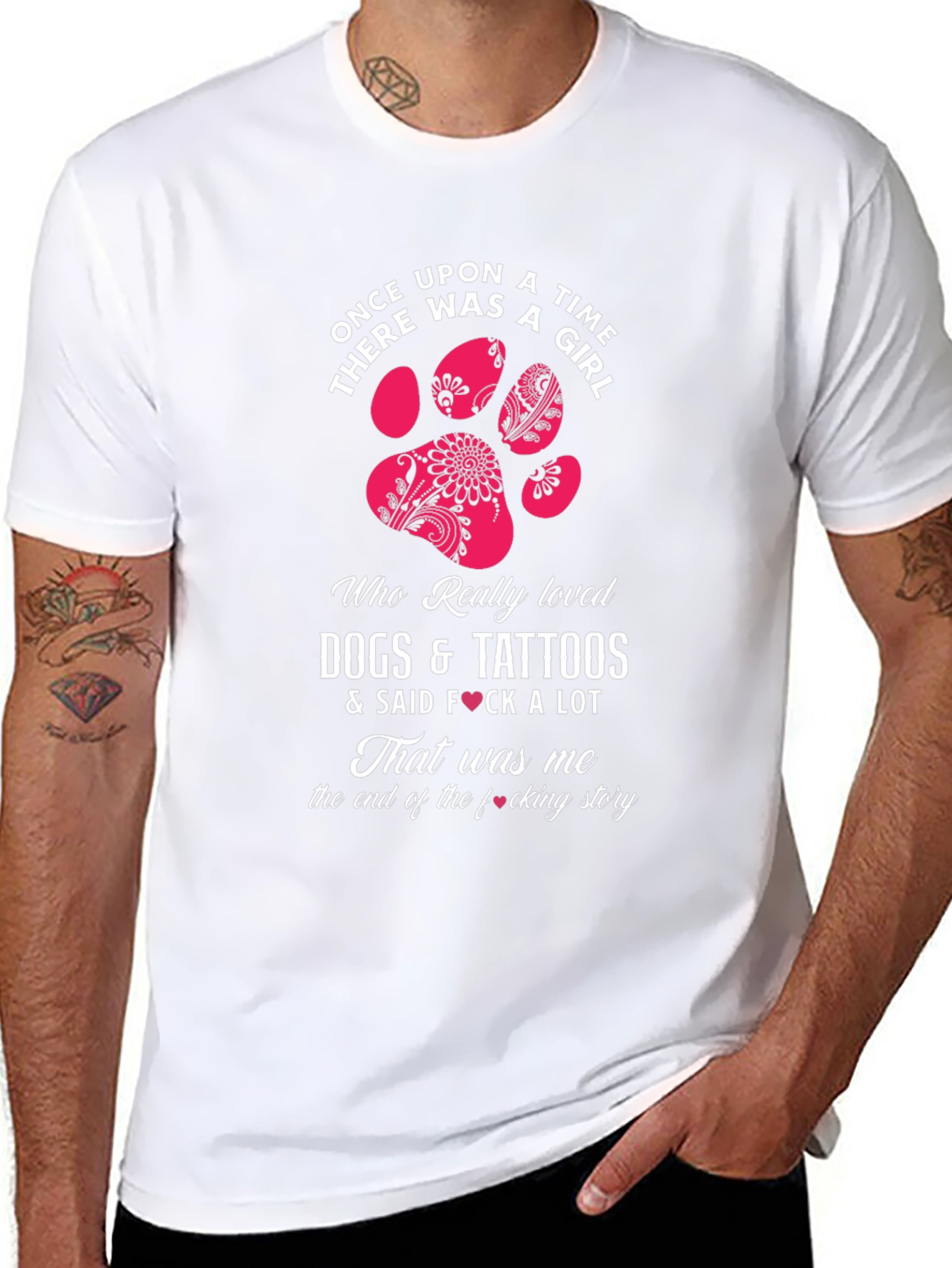 Dogs Tattoos & Girls Graphic T-Shirt
