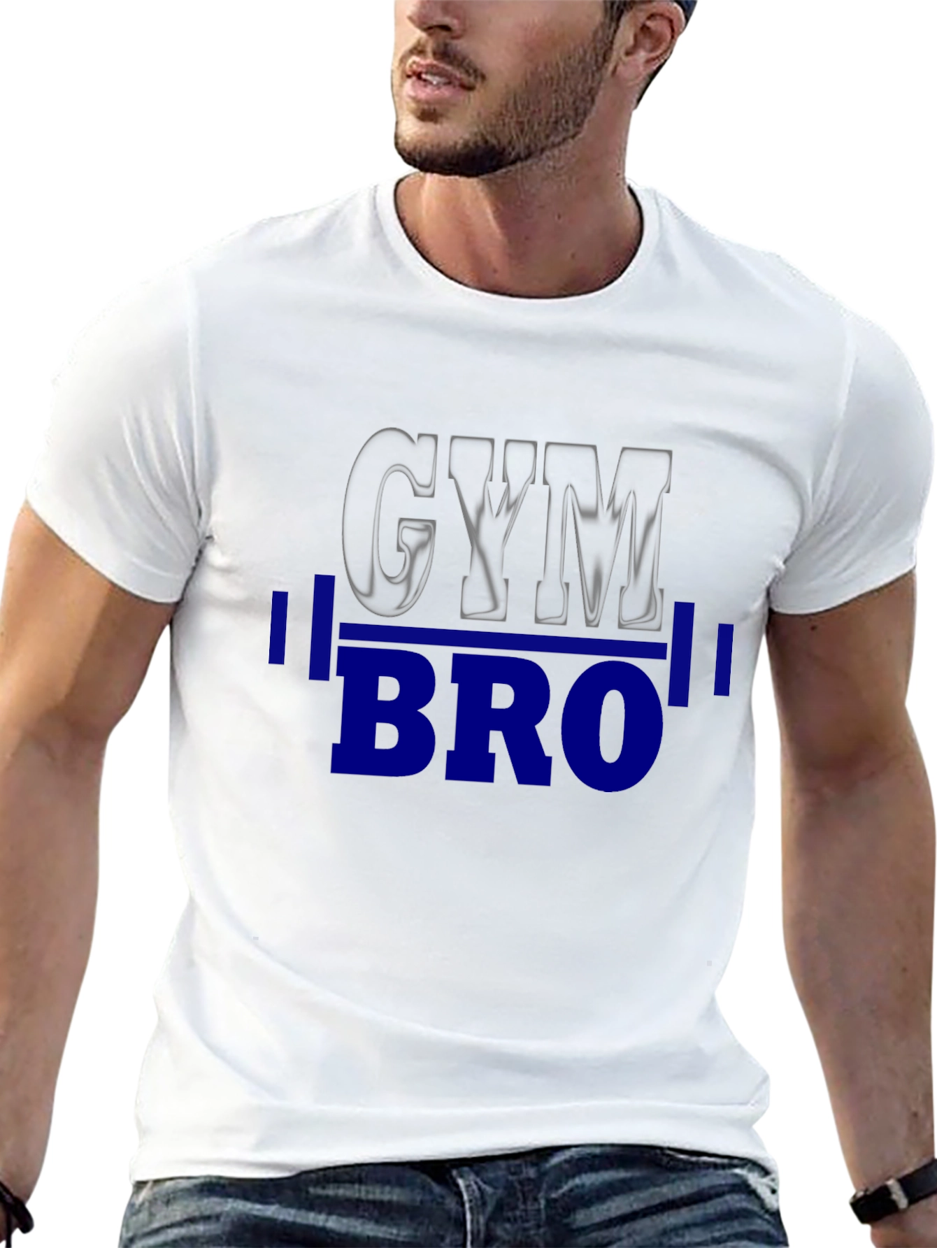 Gym Bro Black T-Shirt - Weightlifting Motivation