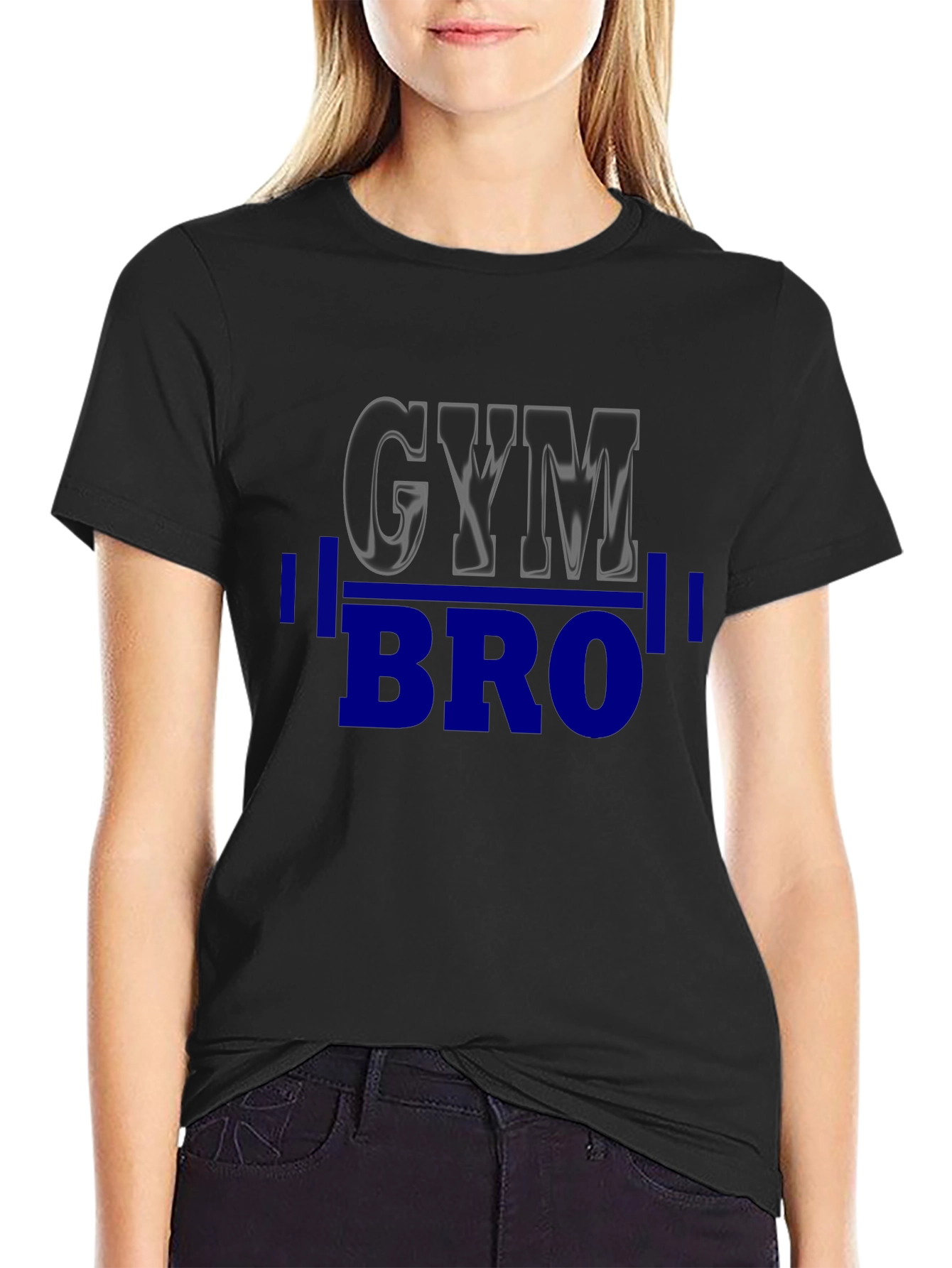 Gym Bro Black T-Shirt - Weightlifting Motivation