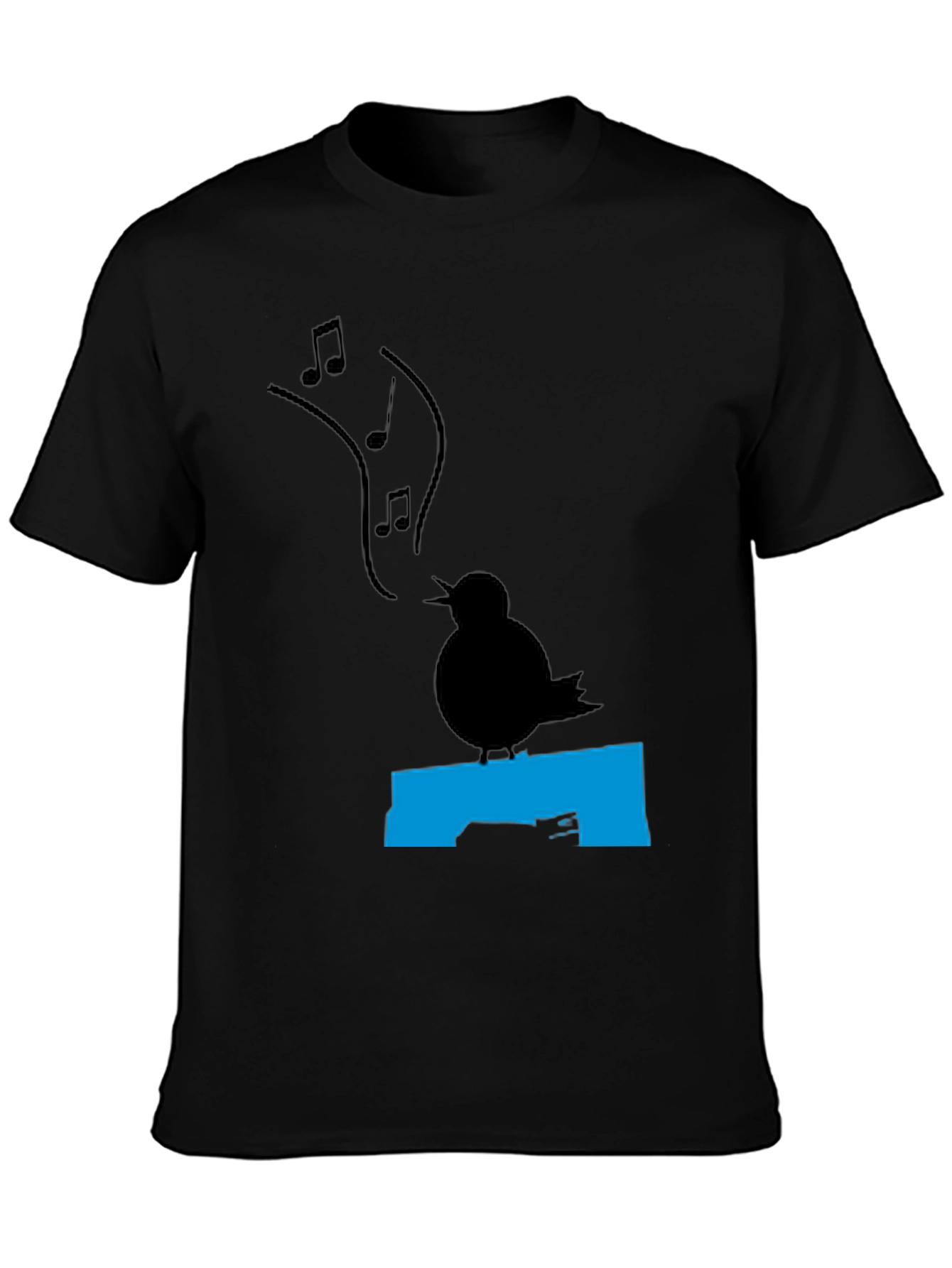 Singing Bird Graphic Tee - Black T-Shirt