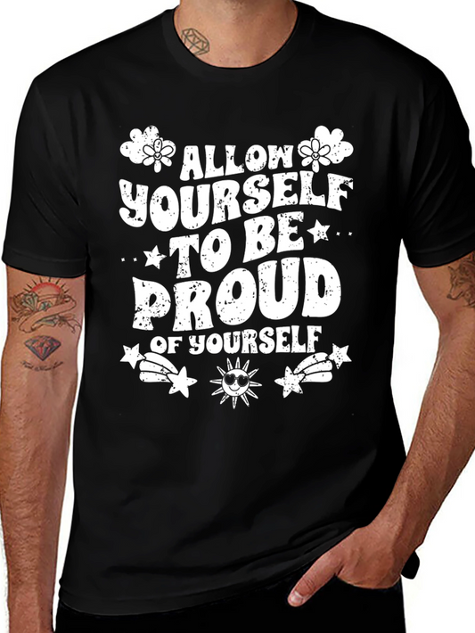 Proud of Yourself Graphic Tee - Black