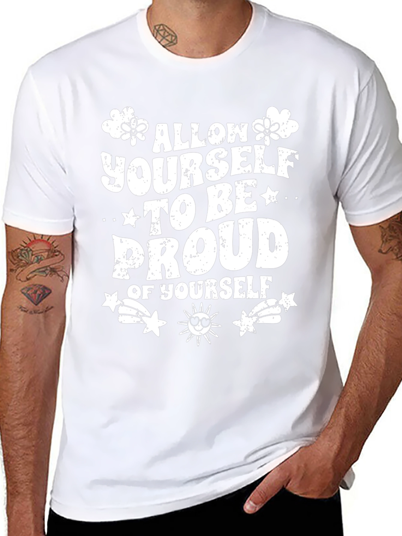 Proud of Yourself Graphic Tee - Black