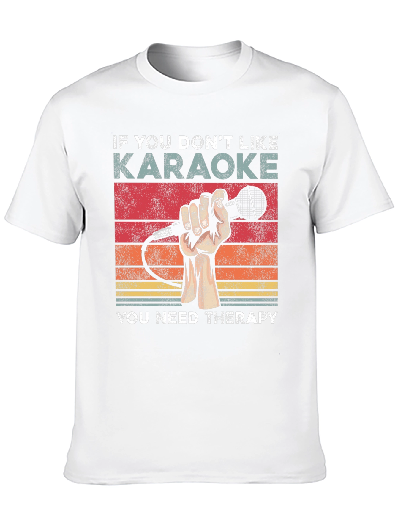 Karaoke Therapy T-Shirt - Music Lover Tee