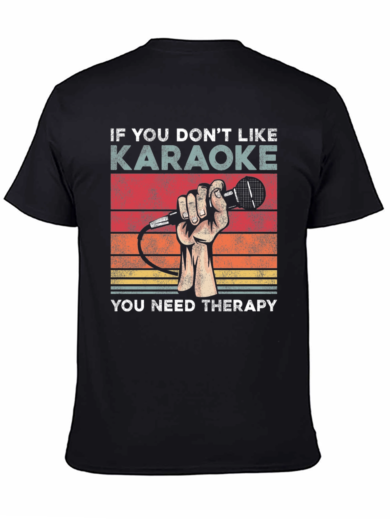 Karaoke Therapy T-Shirt - Music Lover Tee