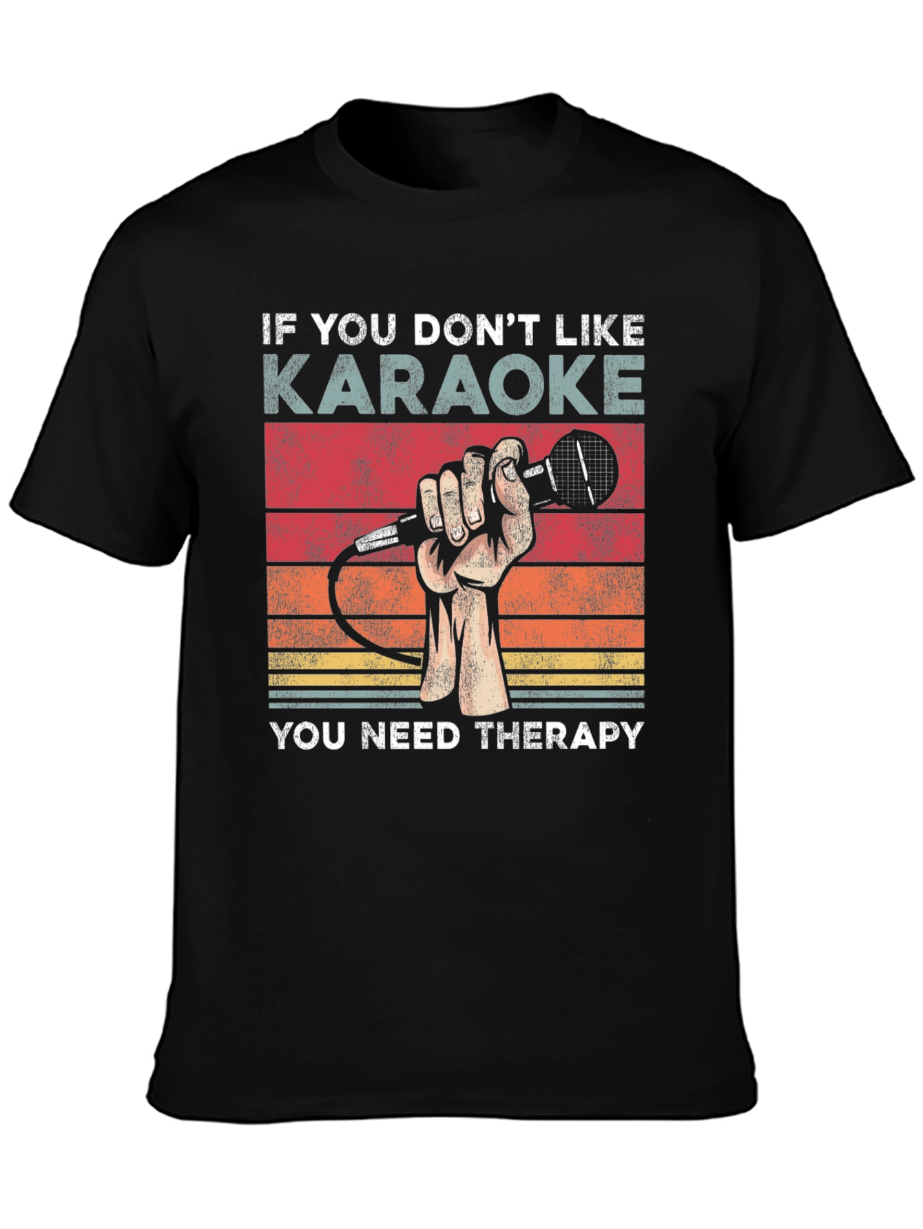 Karaoke Therapy T-Shirt - Music Lover Tee
