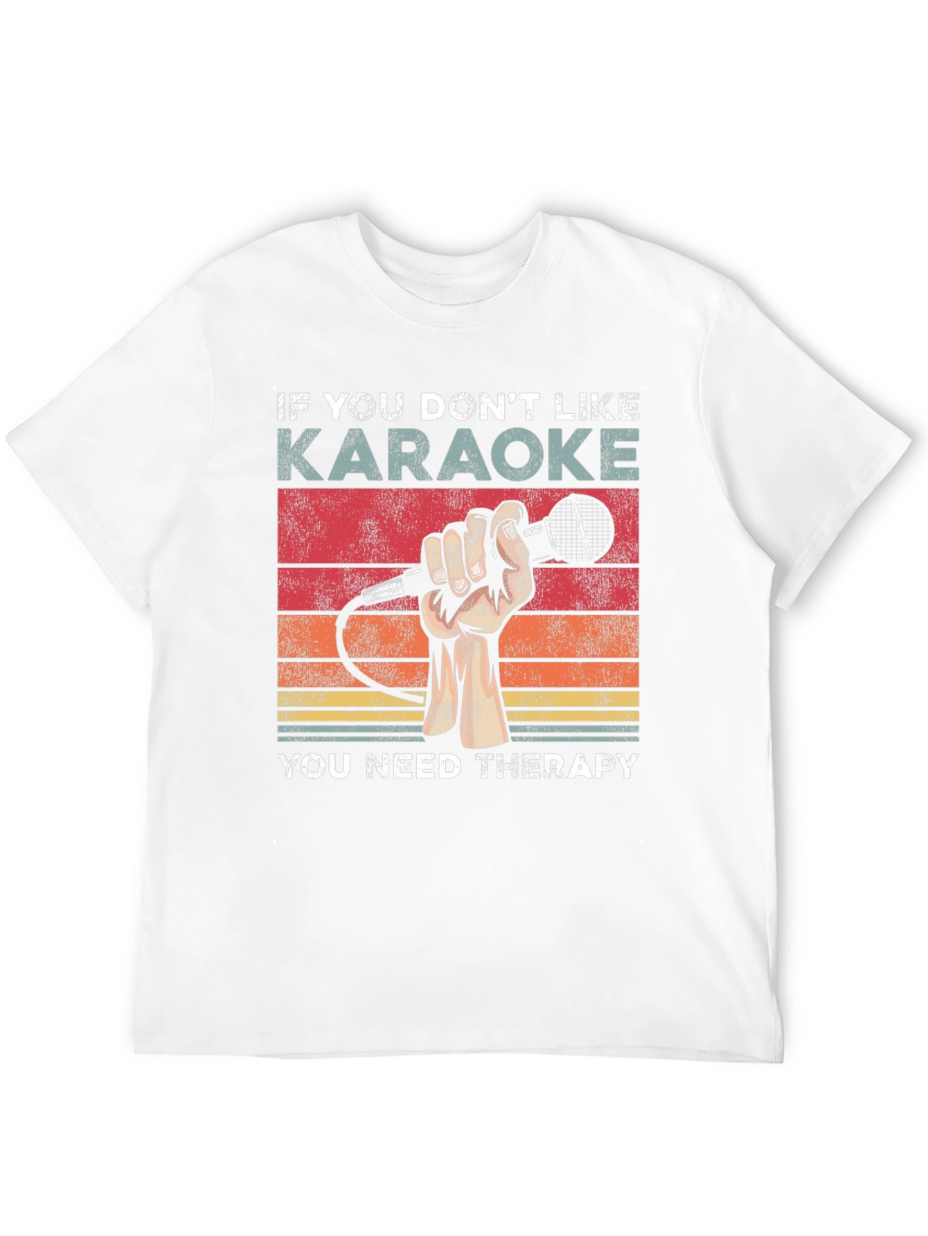 Karaoke Therapy T-Shirt - Music Lover Tee