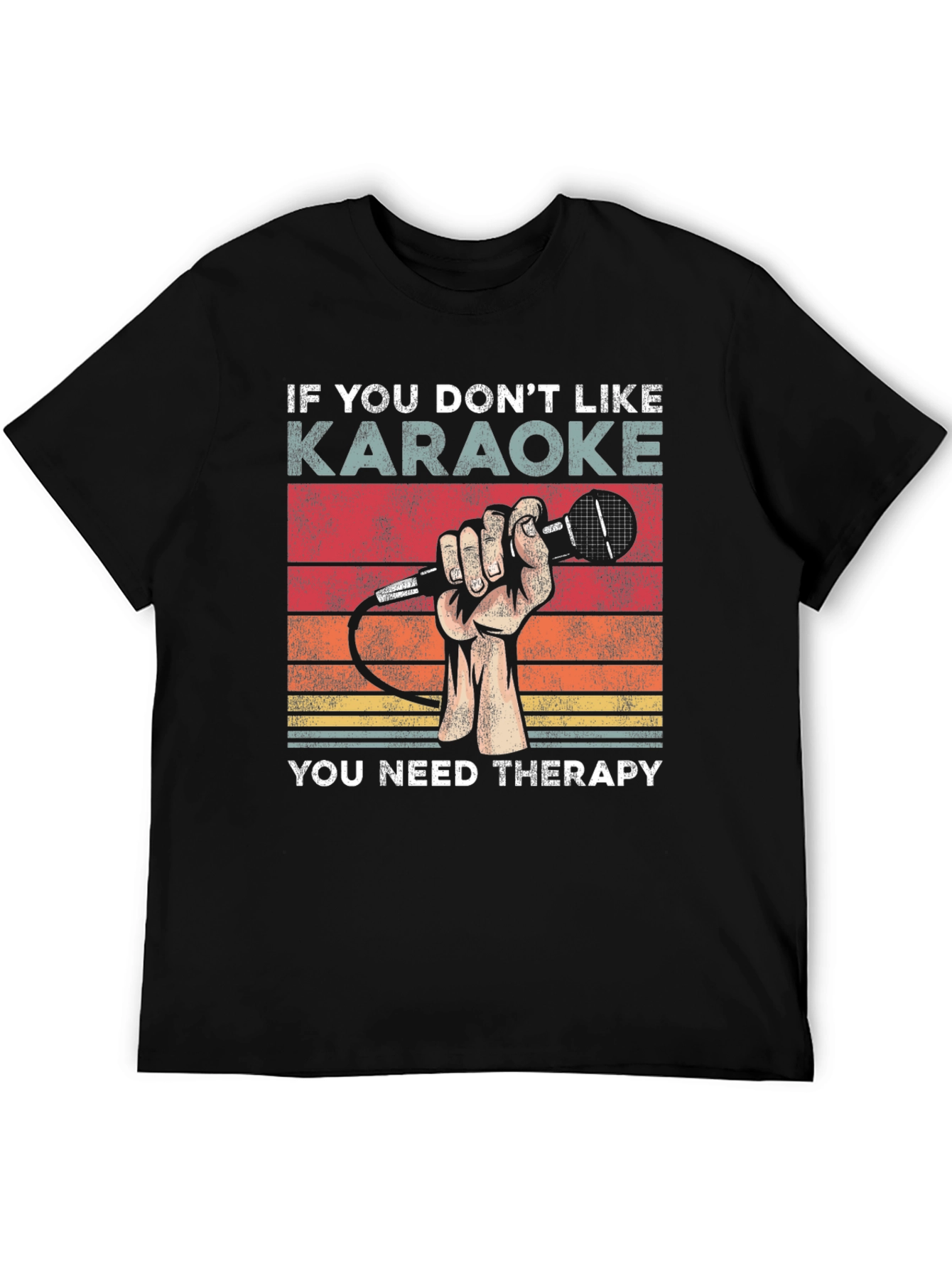 Karaoke Therapy T-Shirt - Music Lover Tee