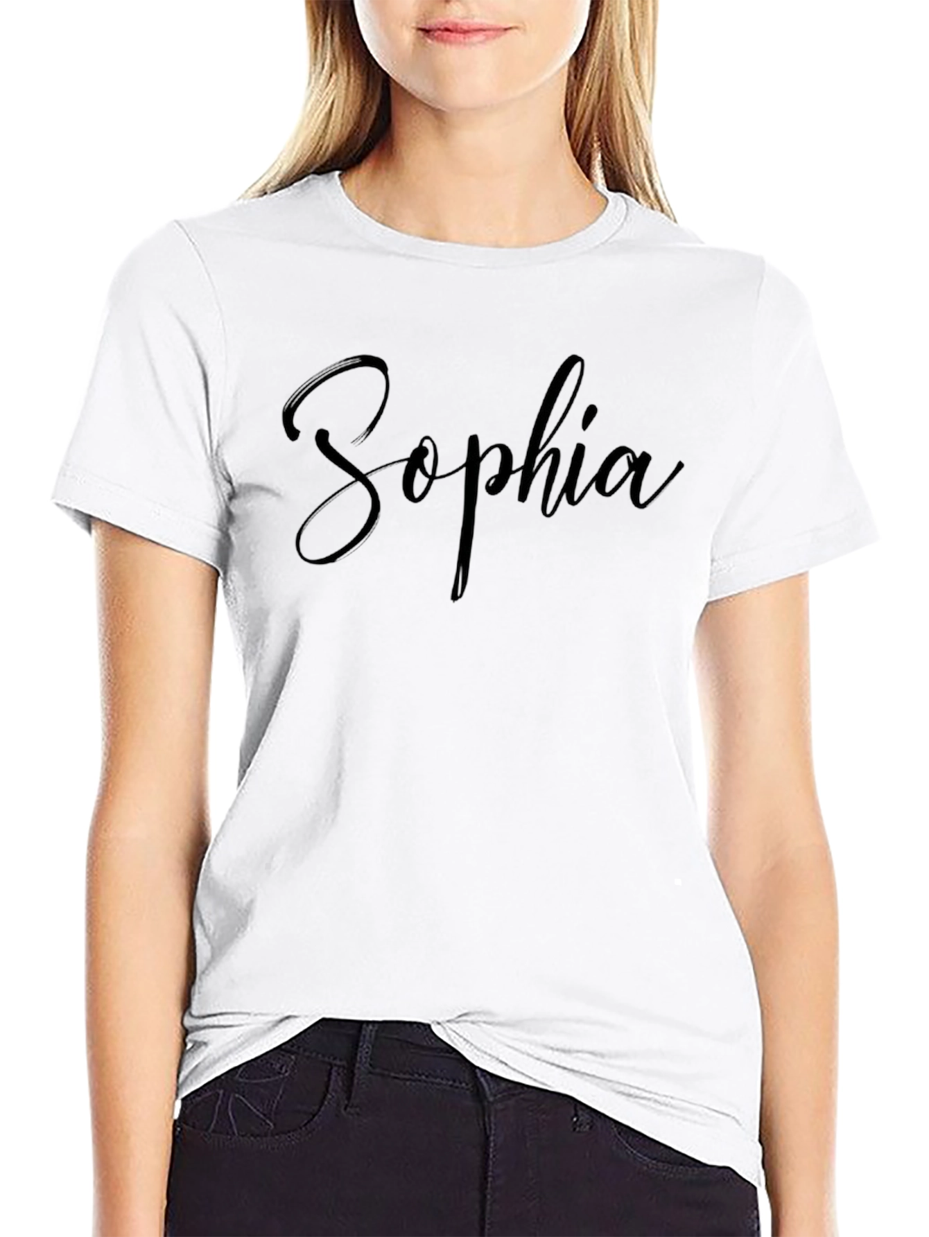 Personalized Sophia Black T-Shirt