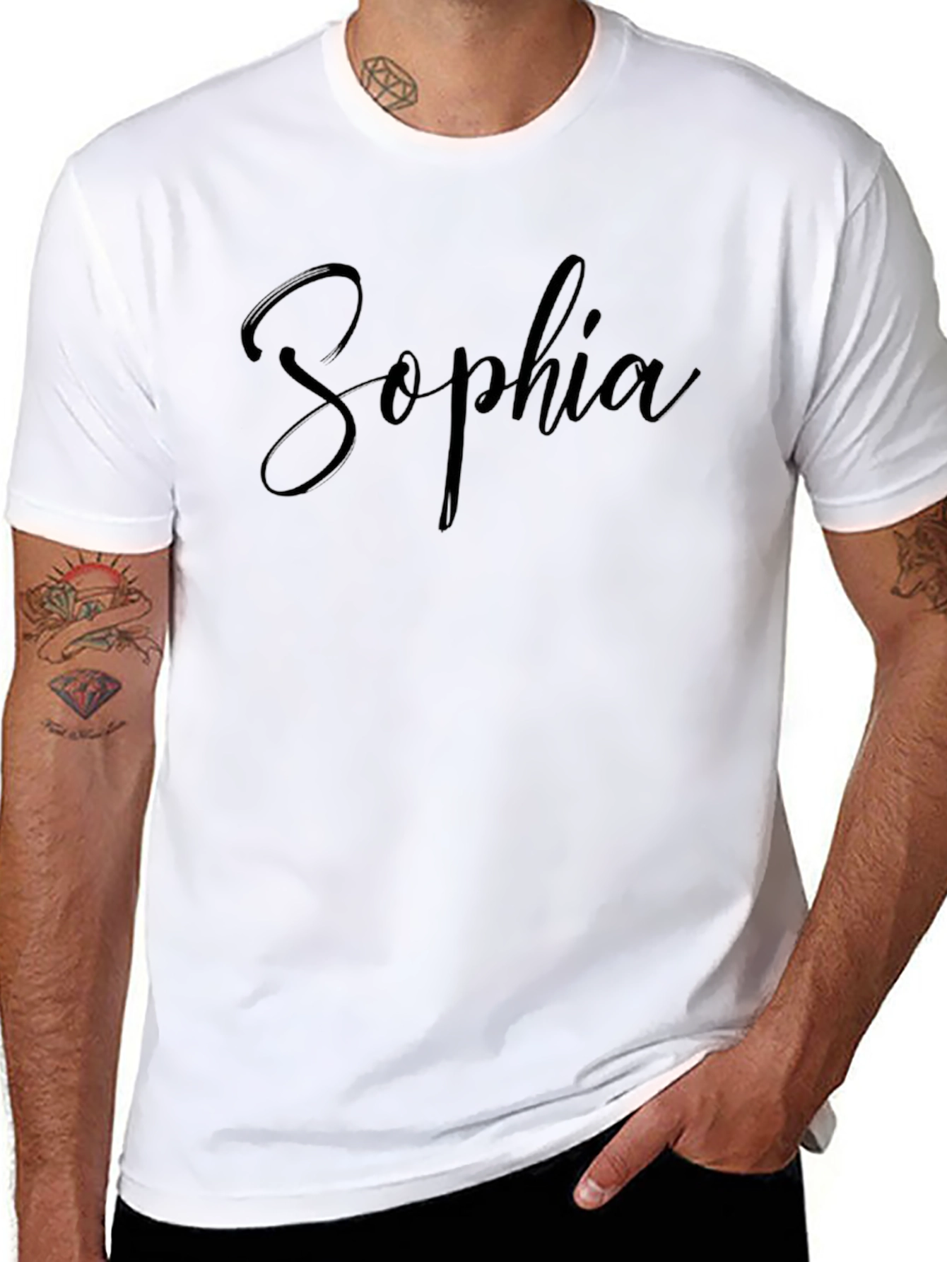 Personalized Sophia Black T-Shirt