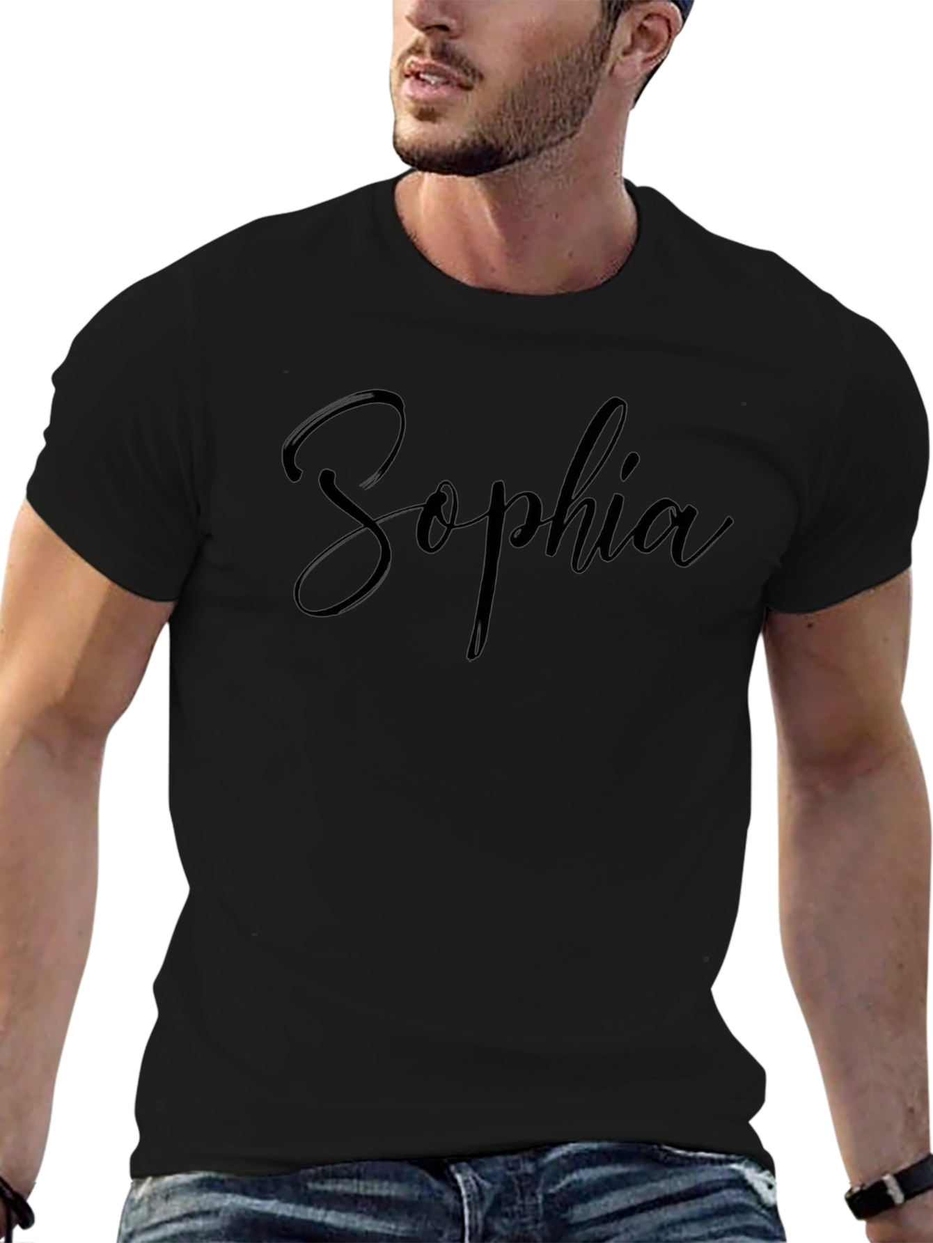 Personalized Sophia Black T-Shirt