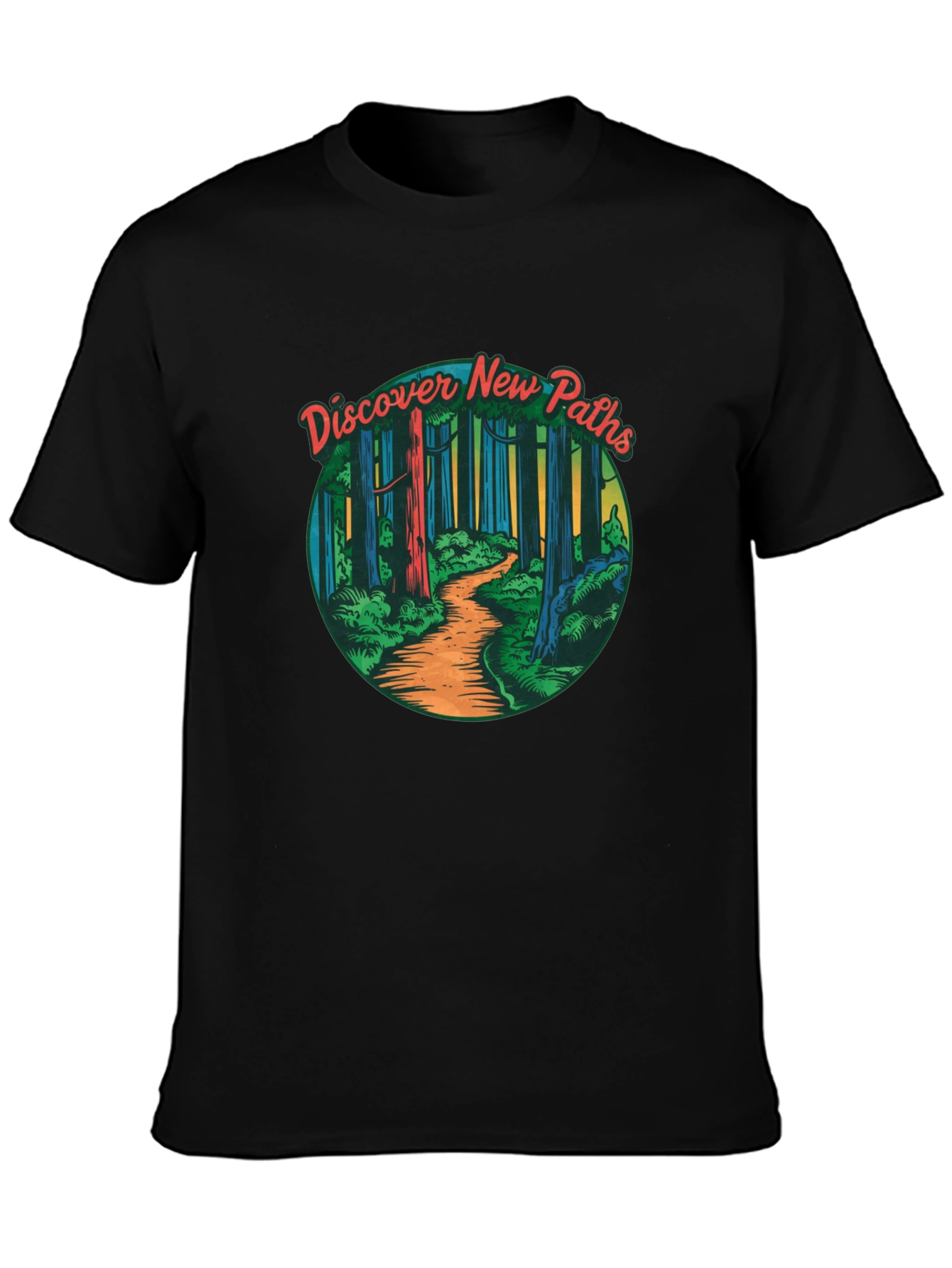 Discover New Paths Graphic Tee - Nature Adventure