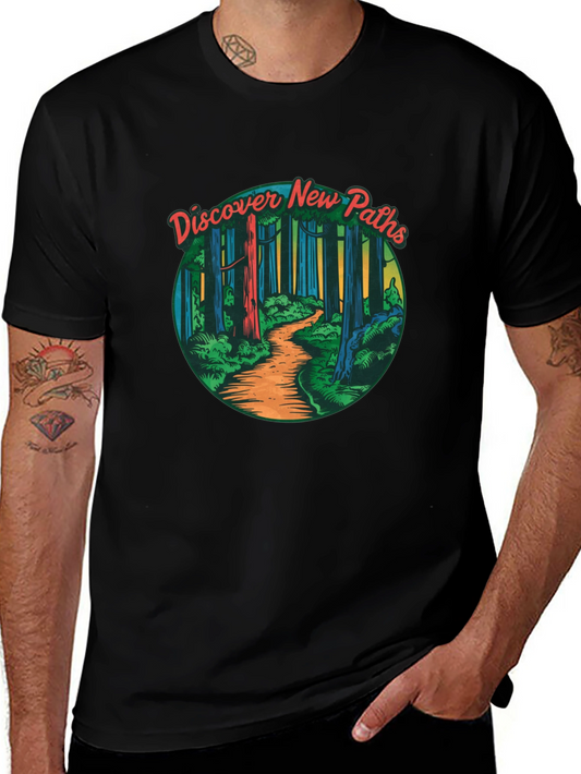 Discover New Paths Graphic Tee - Nature Adventure