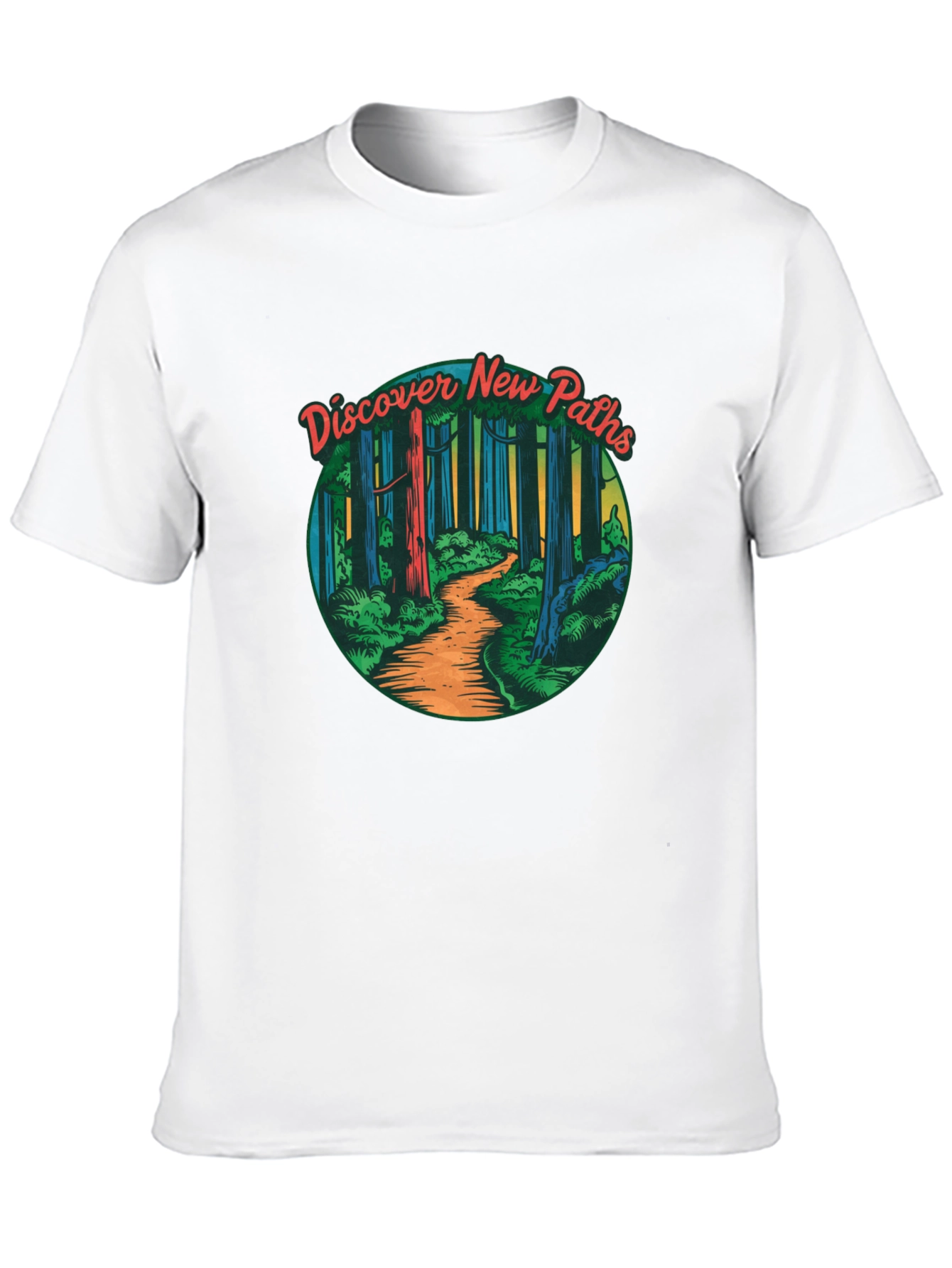 Discover New Paths Graphic Tee - Nature Adventure