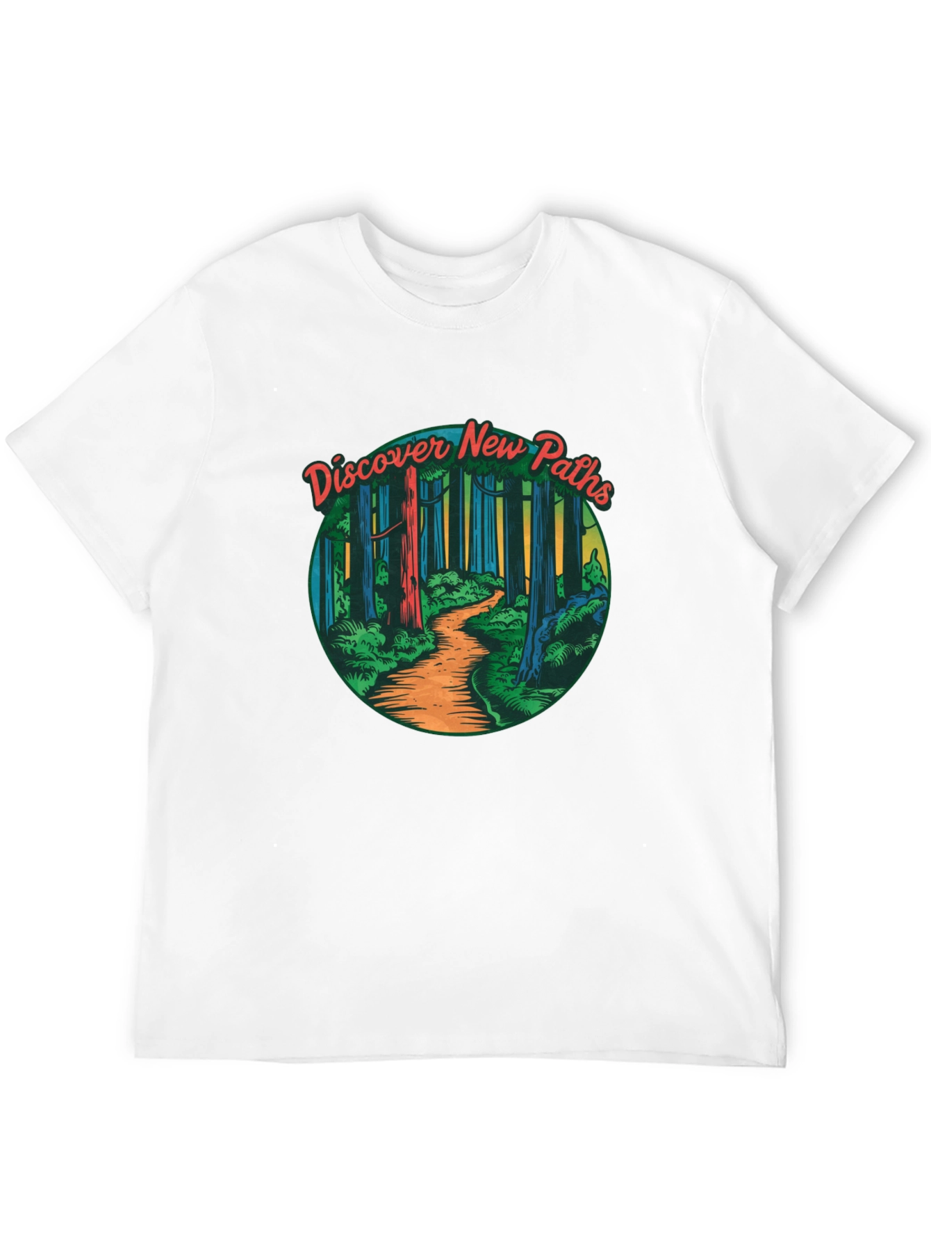Discover New Paths Graphic Tee - Nature Adventure