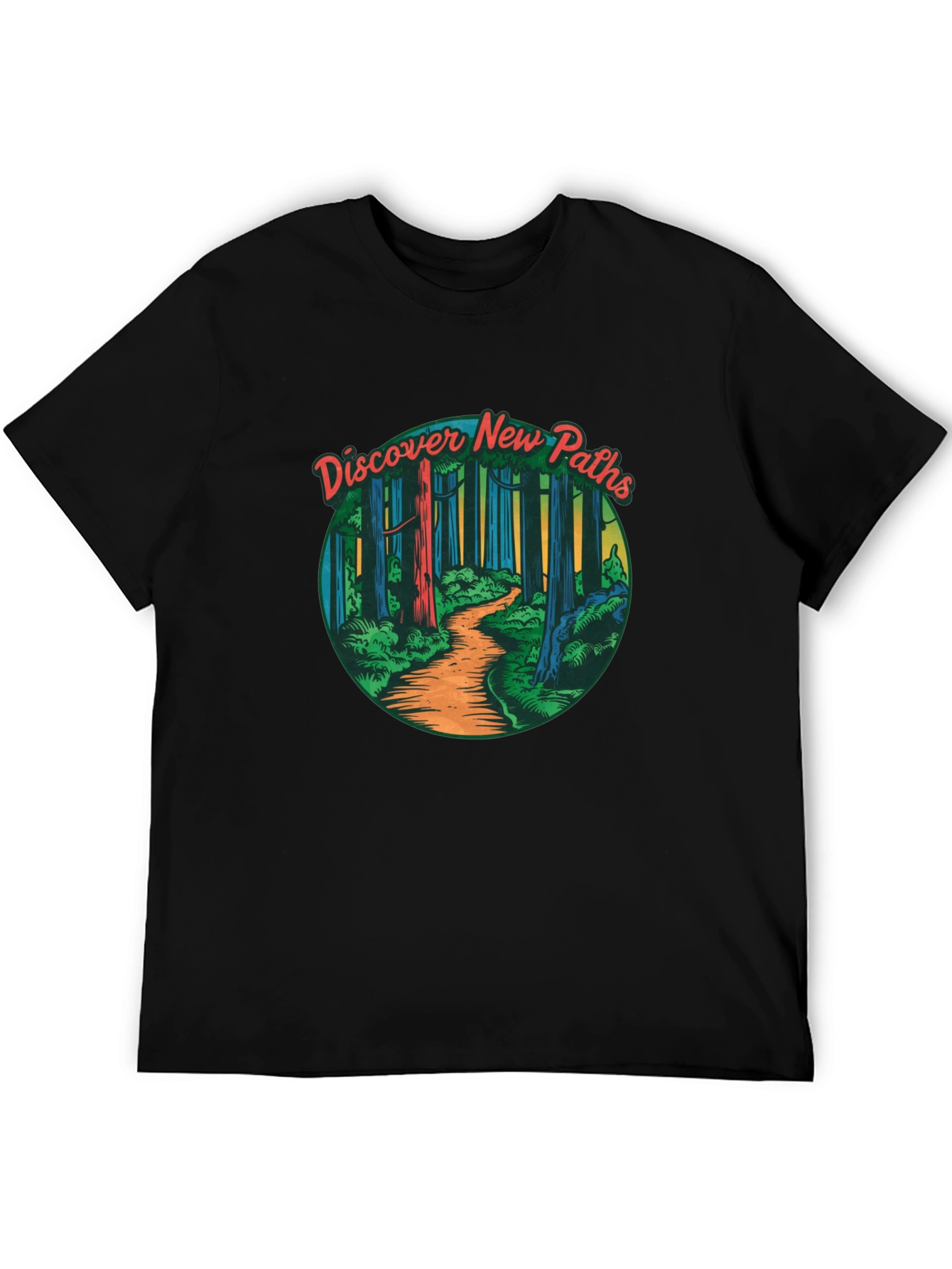 Discover New Paths Graphic Tee - Nature Adventure