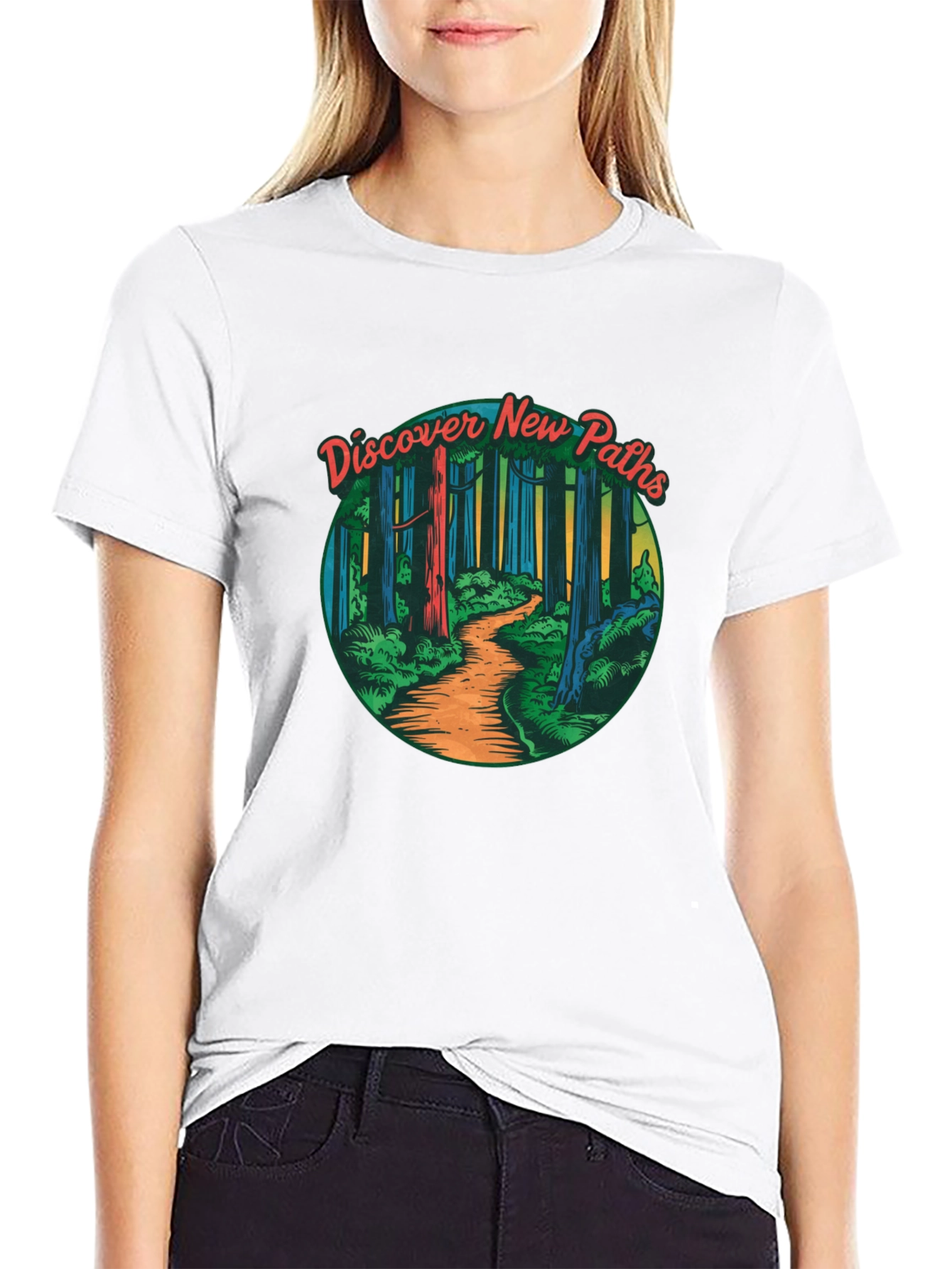 Discover New Paths Graphic Tee - Nature Adventure