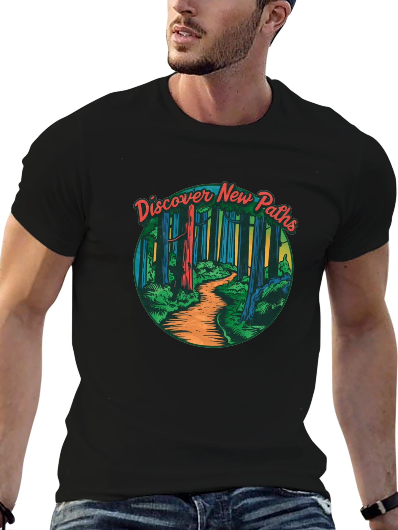 Discover New Paths Graphic Tee - Nature Adventure
