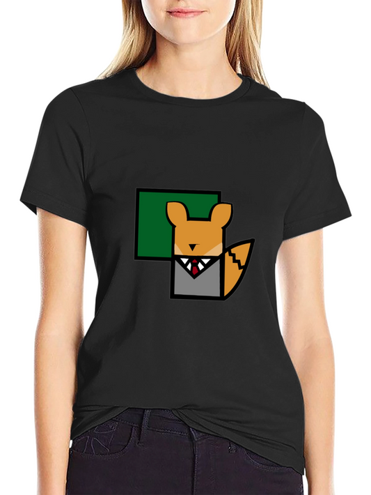 Fox in Suit T-Shirt - Geometric Design