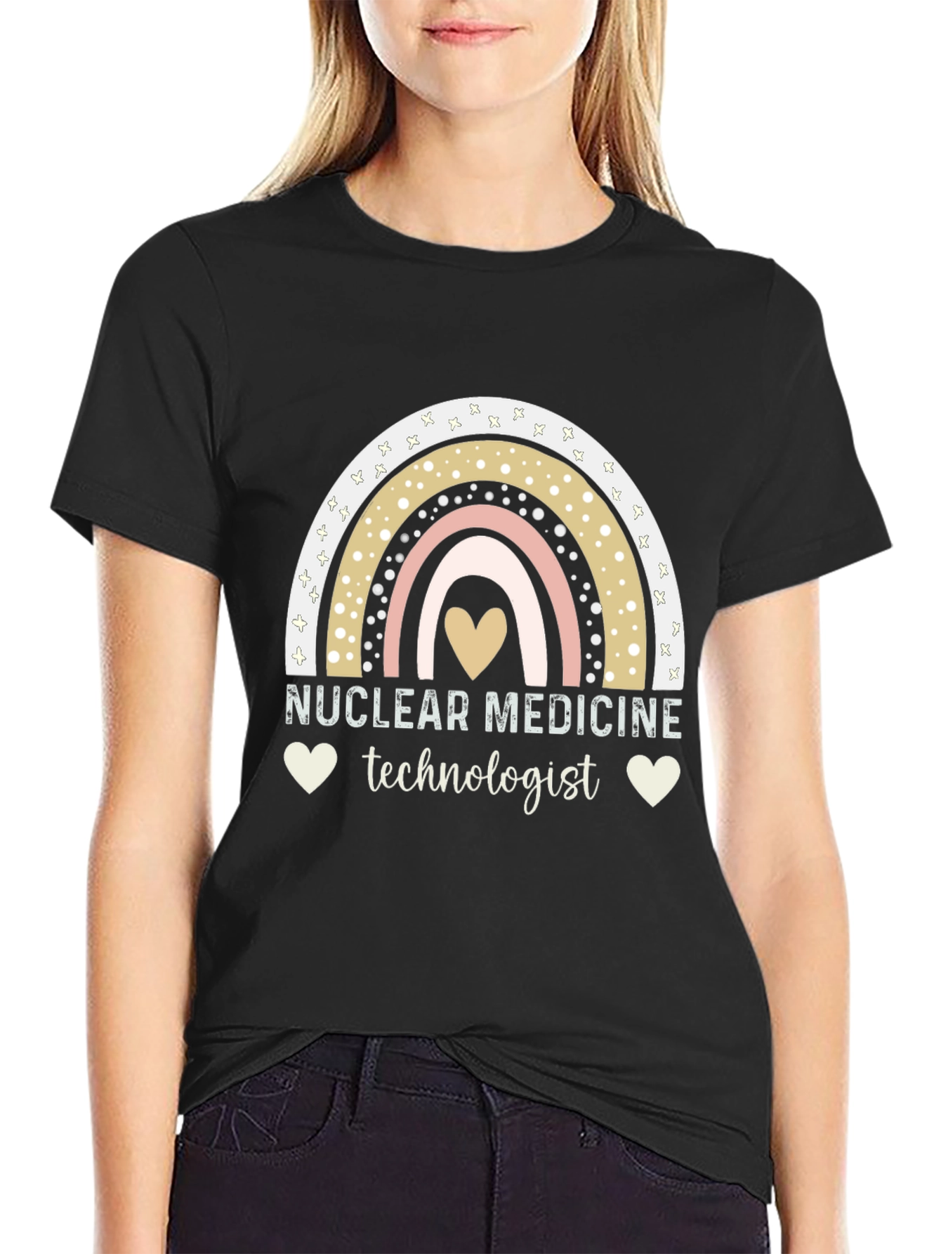 Nuclear Medicine Technologist Rainbow Heart T-Shirt