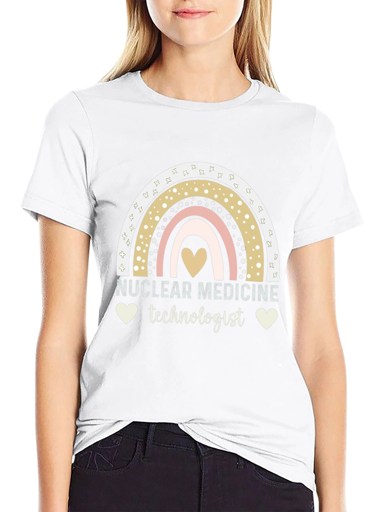 Nuclear Medicine Technologist Rainbow Heart T-Shirt