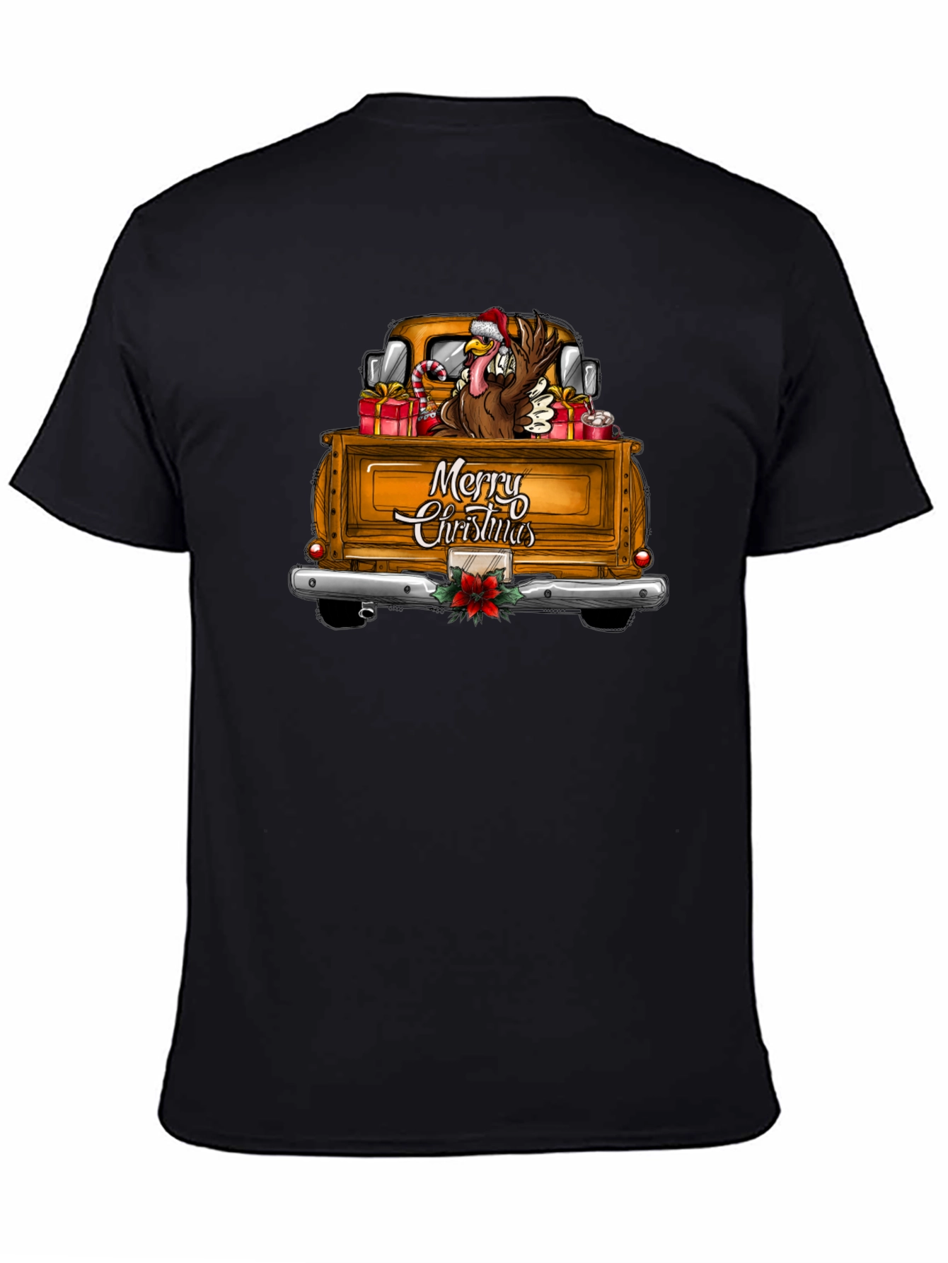 Festive Turkey Truck Christmas Graphic Tee