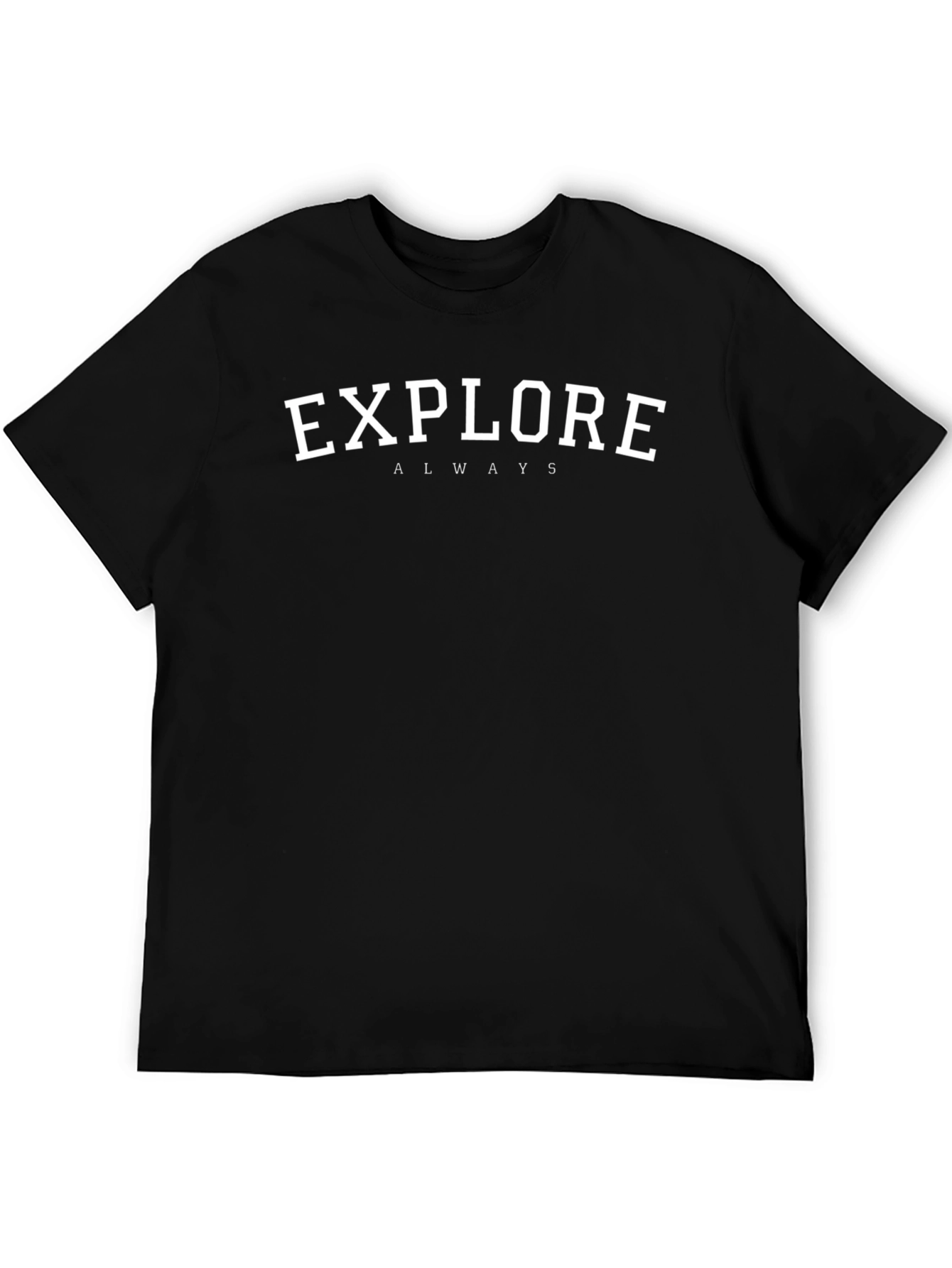 Explore Always Black Graphic Tee