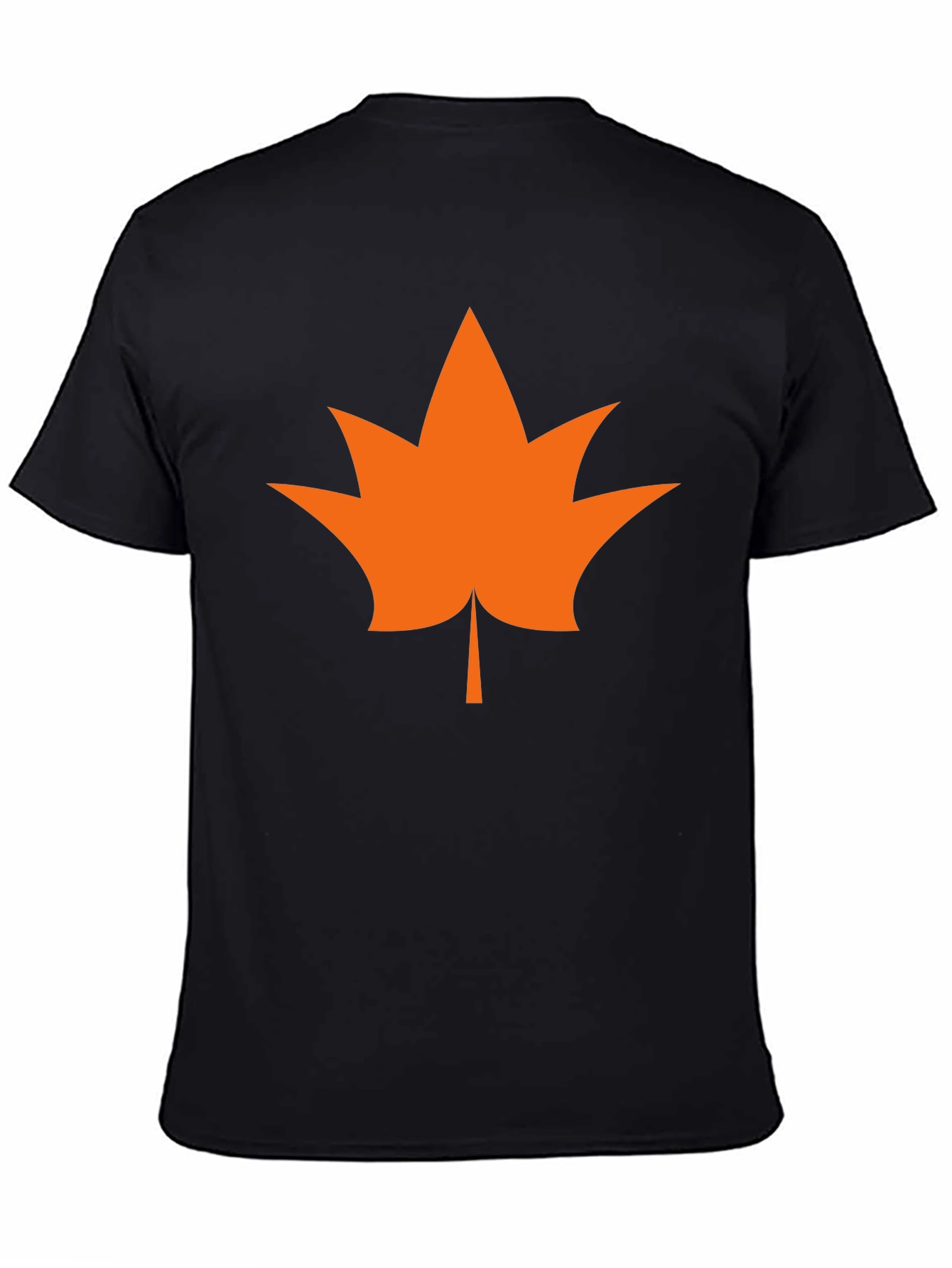 Leaf Graphic Tee - Casual Style Black T-Shirt