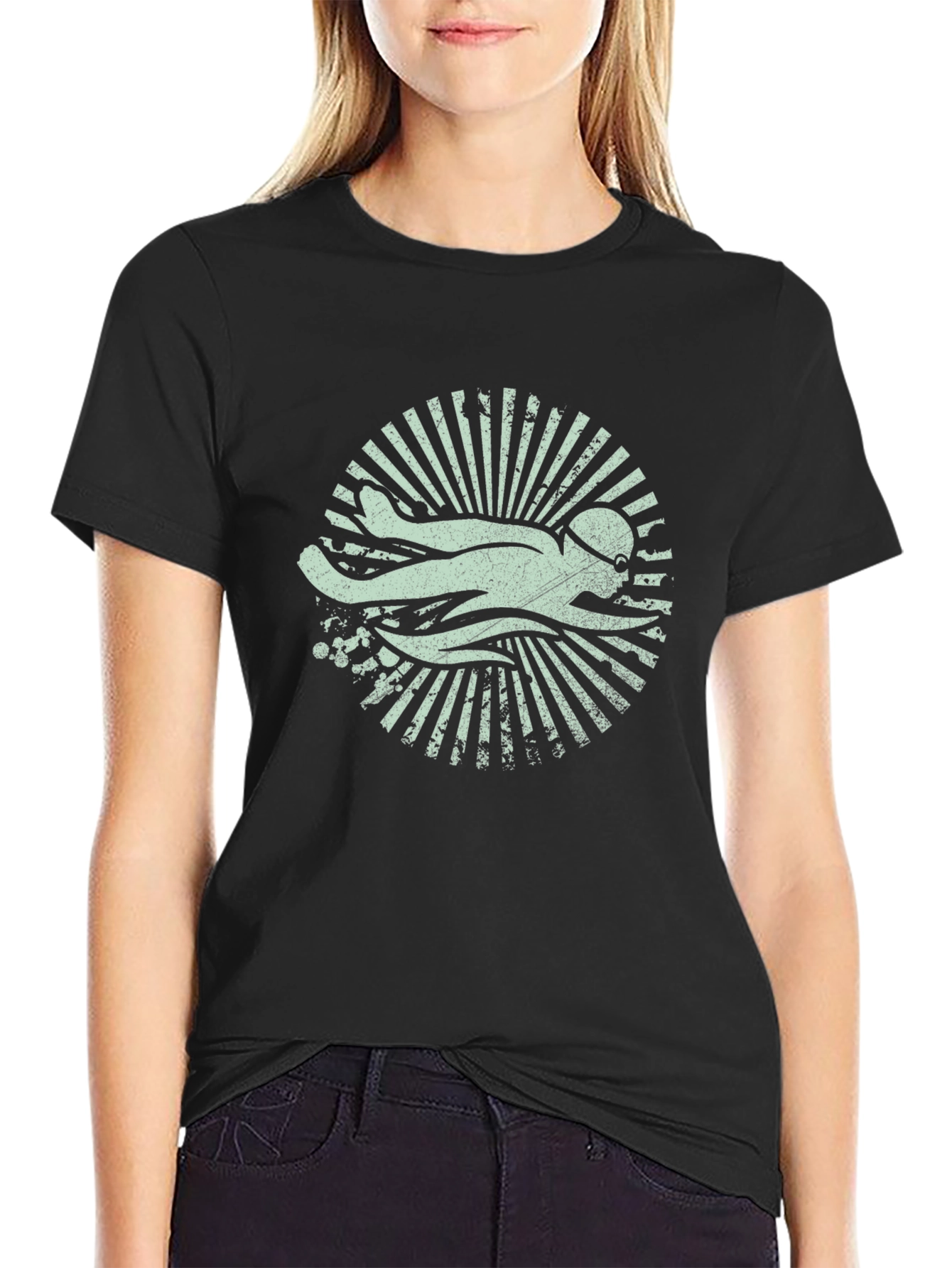 Swimmer Graphic Tee - Retro Swim Club Shirt
