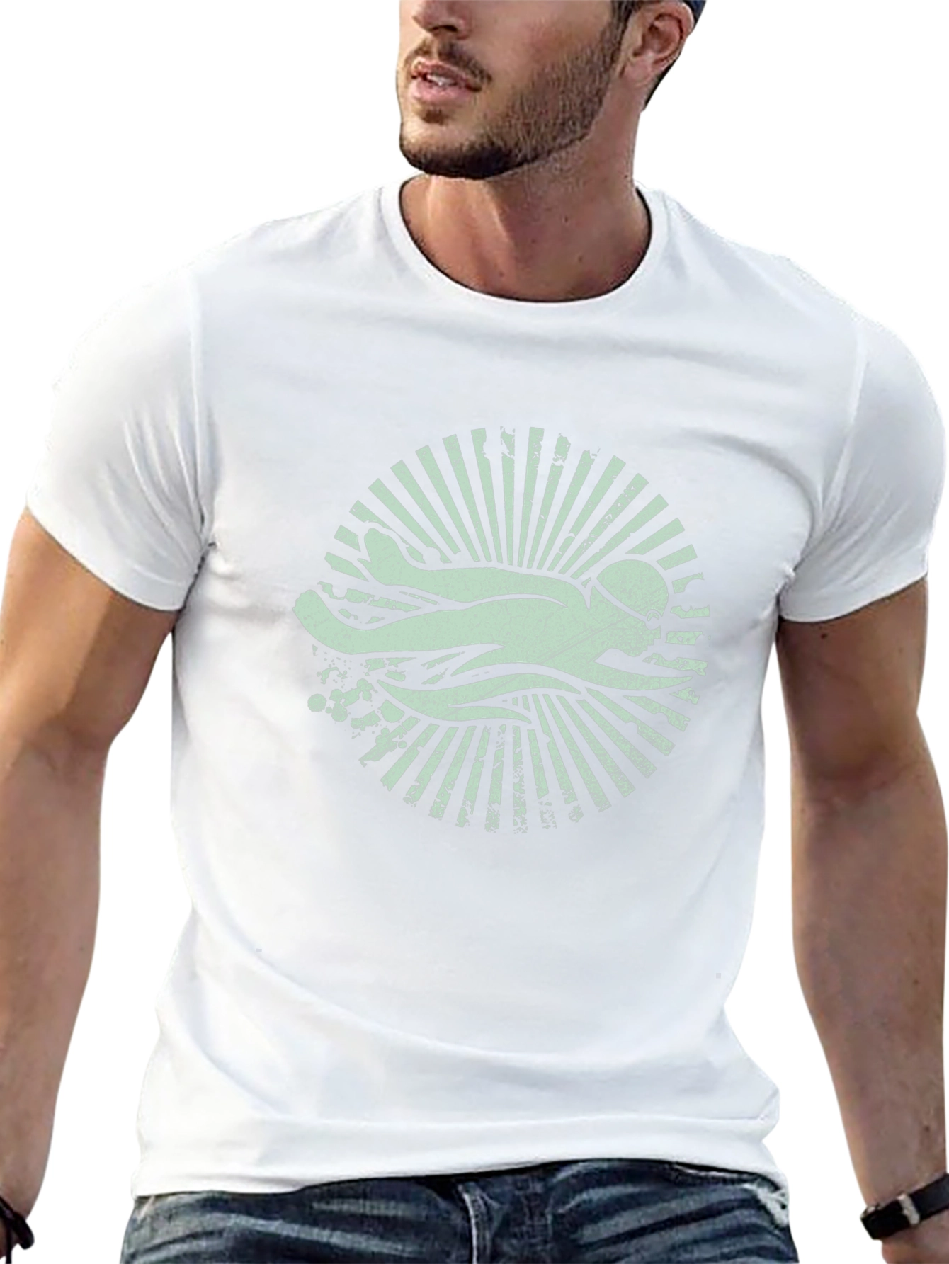 Swimmer Graphic Tee - Retro Swim Club Shirt