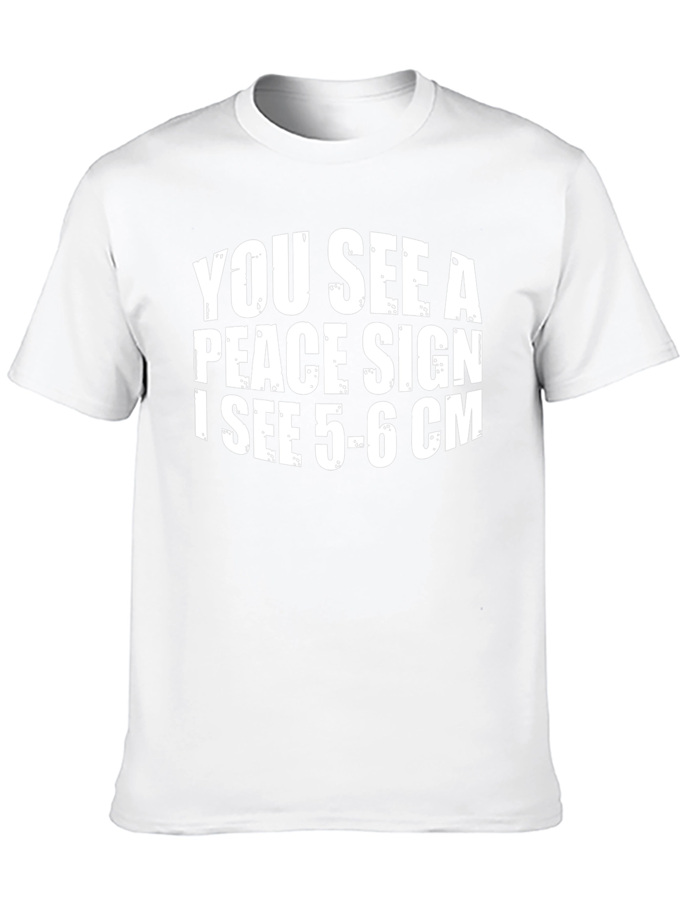 Funny Peace Sign 5-6cm Graphic T-Shirt
