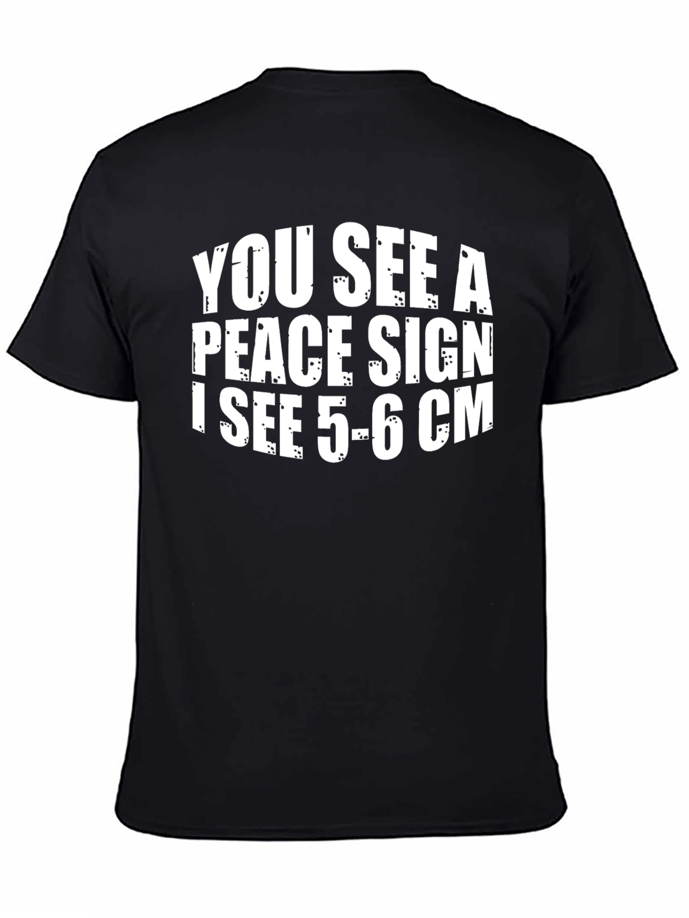 Funny Peace Sign 5-6cm Graphic T-Shirt