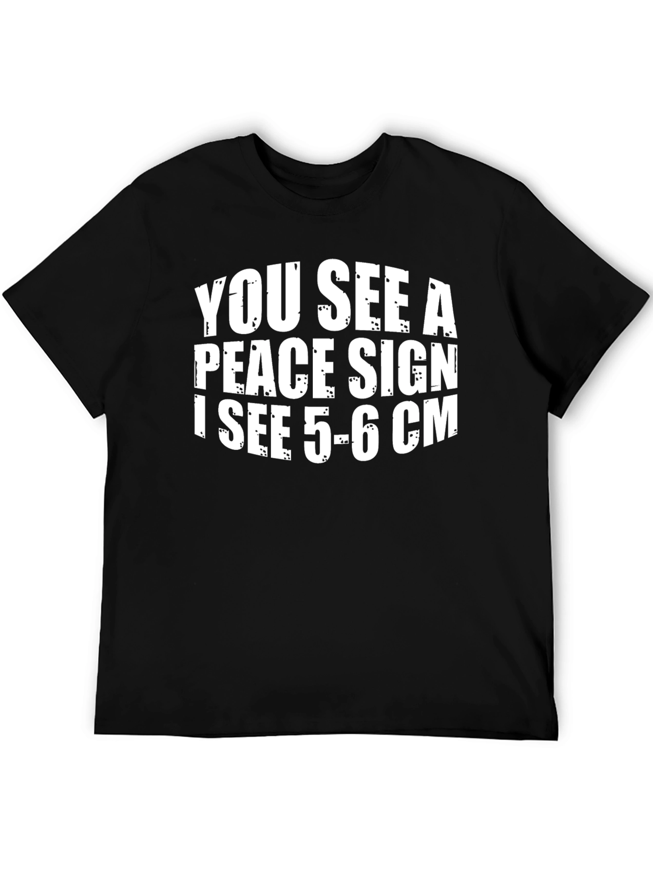 Funny Peace Sign 5-6cm Graphic T-Shirt