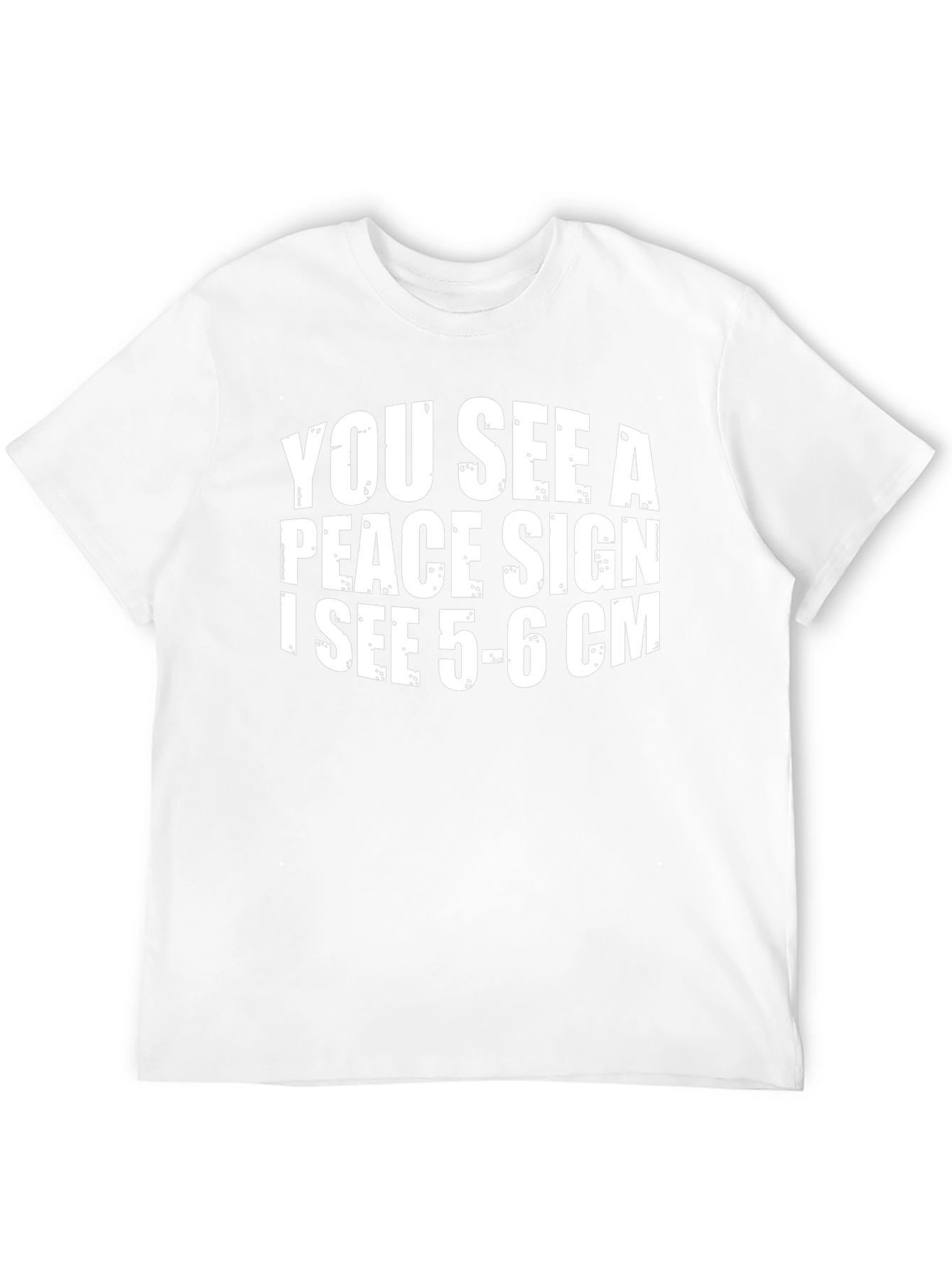 Funny Peace Sign 5-6cm Graphic T-Shirt