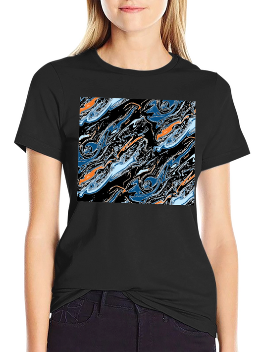 Abstract Swirl Graphic Tee - Modern Art T-Shirt