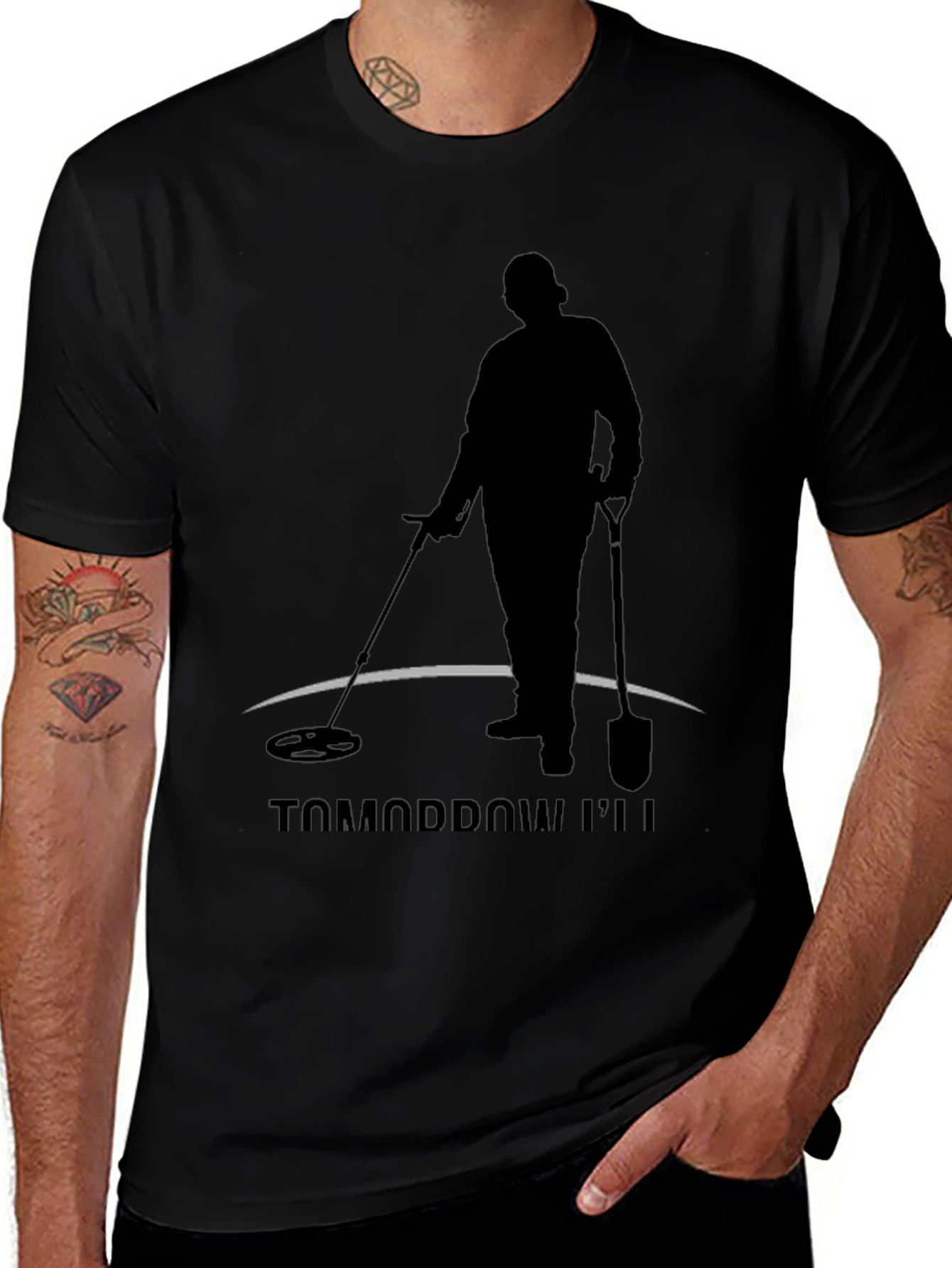 Tomorrow Ill Be Detecting Black T-Shirt