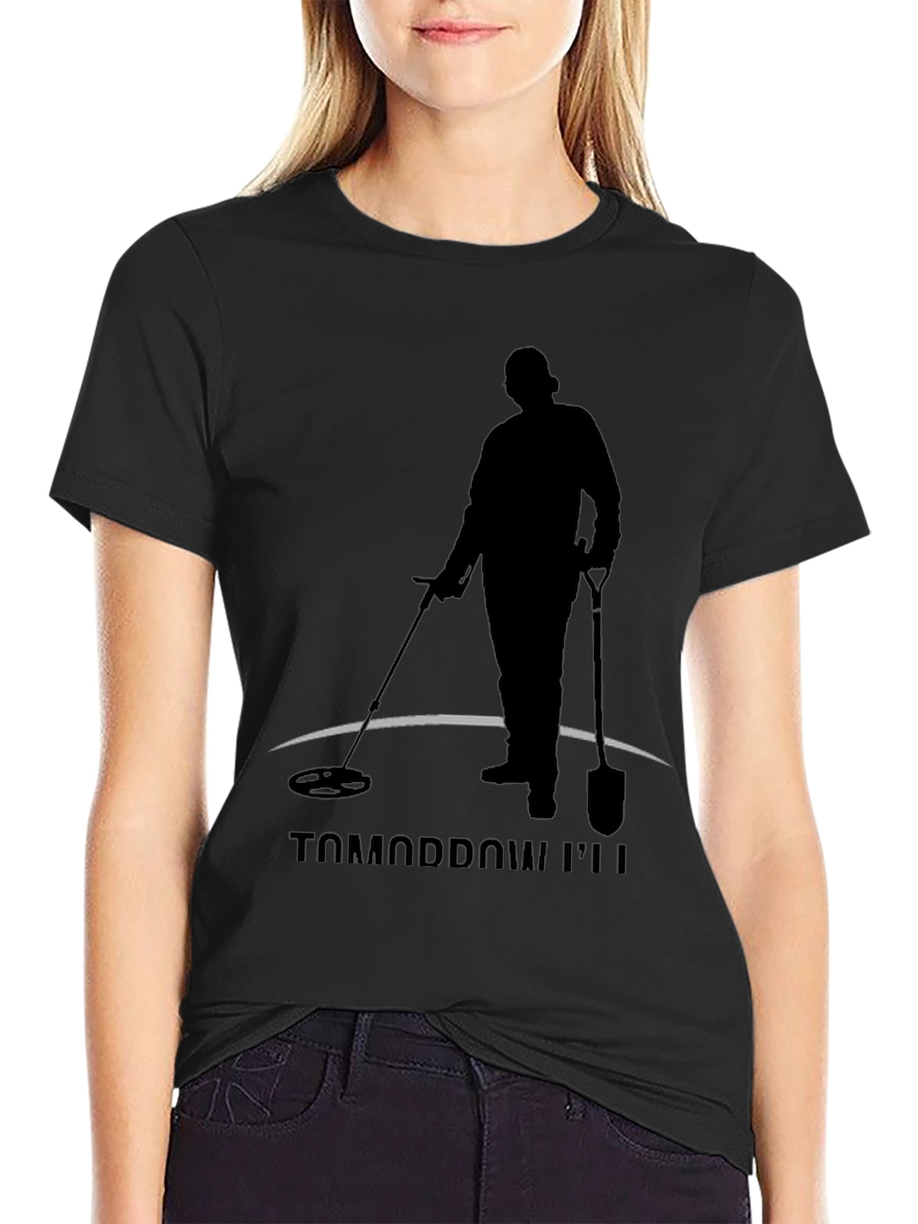 Tomorrow Ill Be Detecting Black T-Shirt