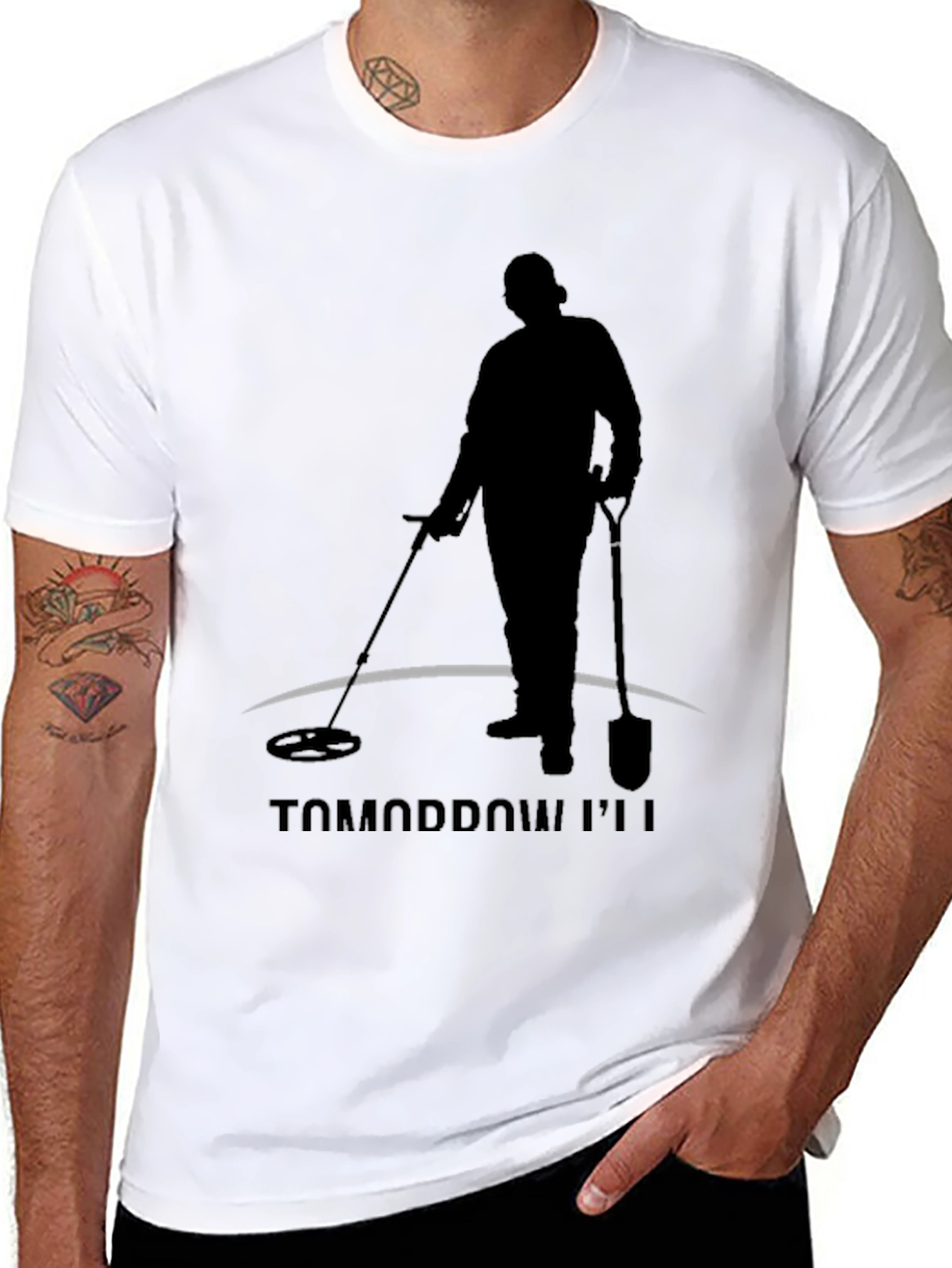 Tomorrow Ill Be Detecting Black T-Shirt