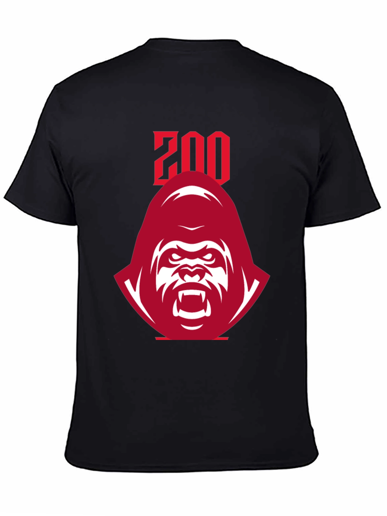 Zoo Graphic Tee - Bold Red Gorilla Design