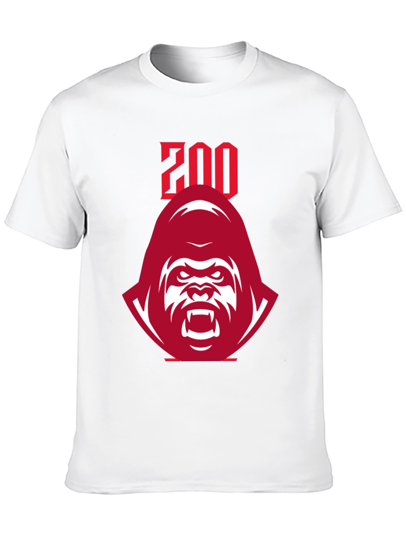 Zoo Graphic Tee - Bold Red Gorilla Design