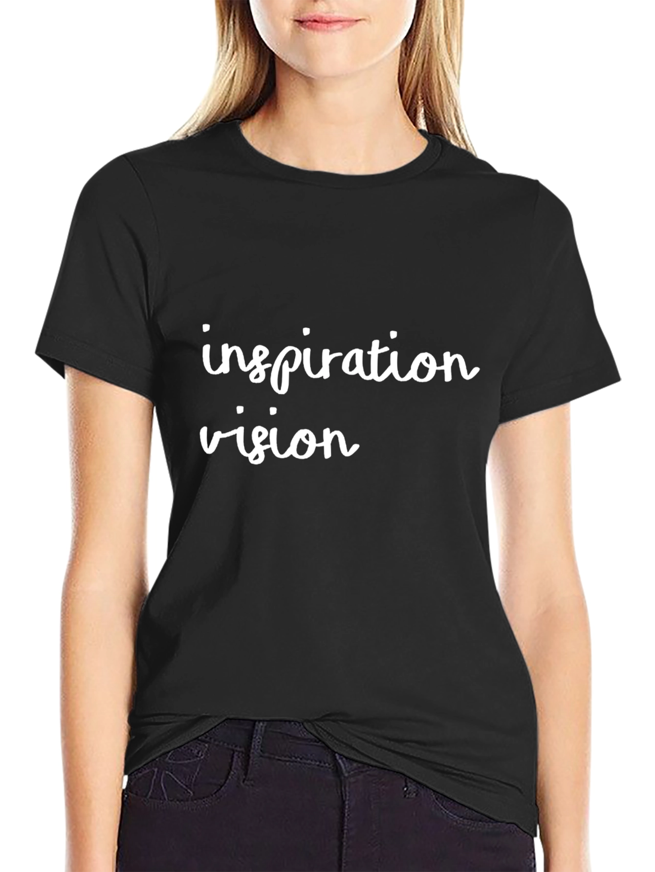 Inspiration Vision Black Graphic Tee Shirt
