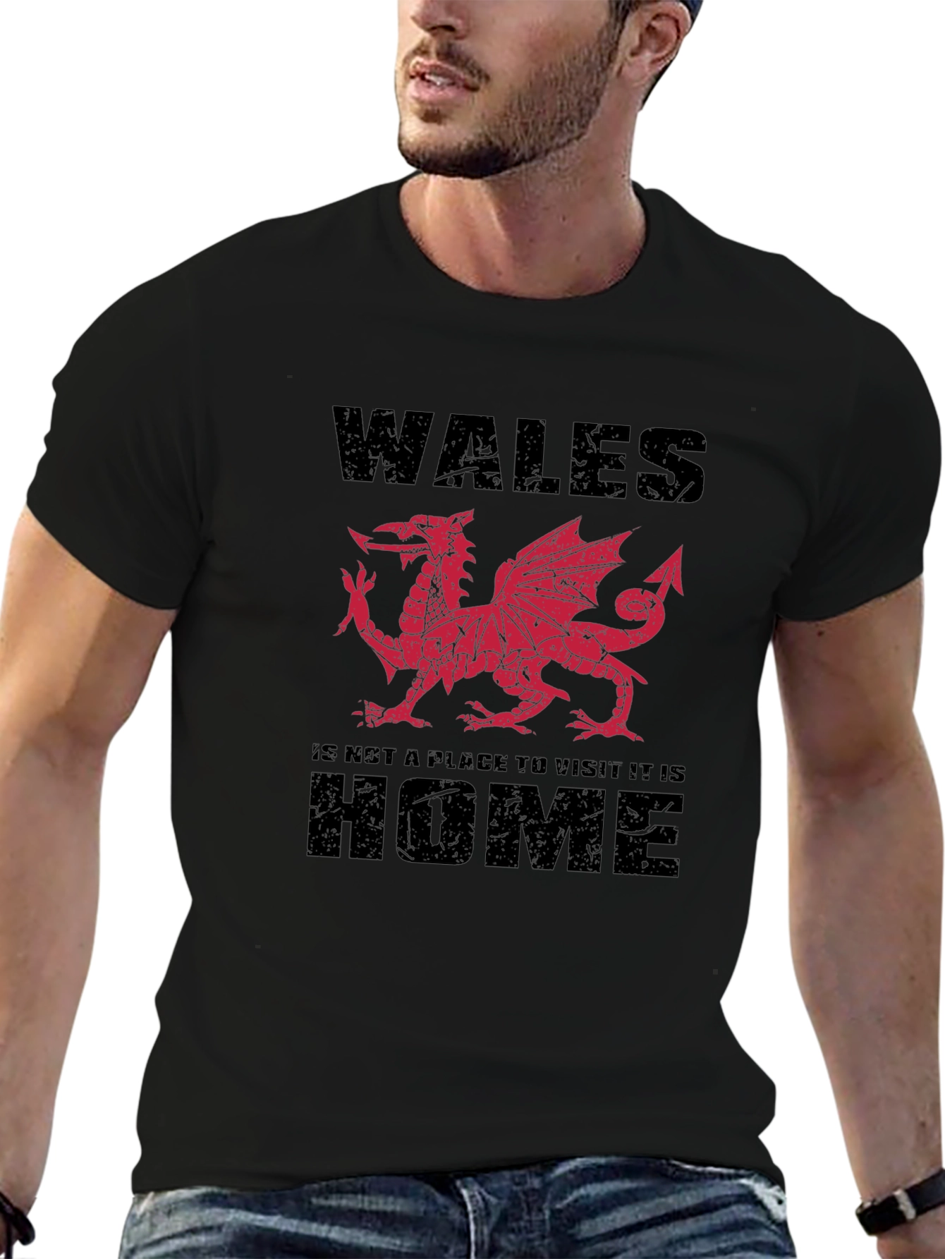 Welsh Dragon T-Shirt: Wales is Home
