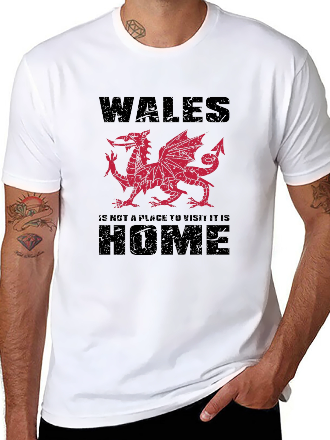 Welsh Dragon T-Shirt: Wales is Home