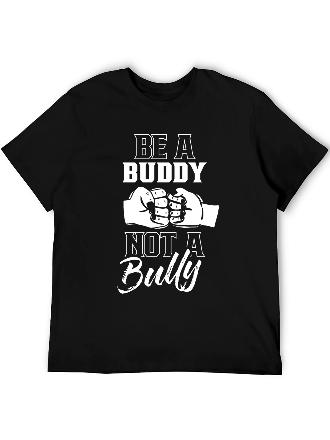 Be A Buddy Not A Bully Black Graphic Tee