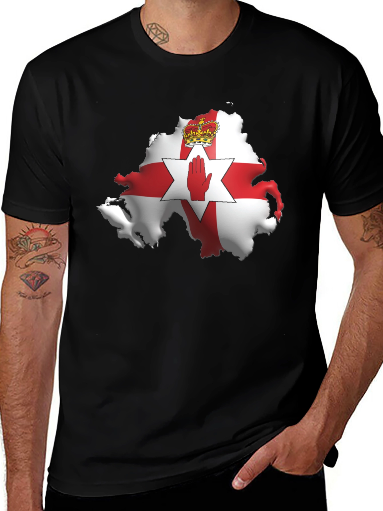 Northern Ireland Flag T-Shirt Black