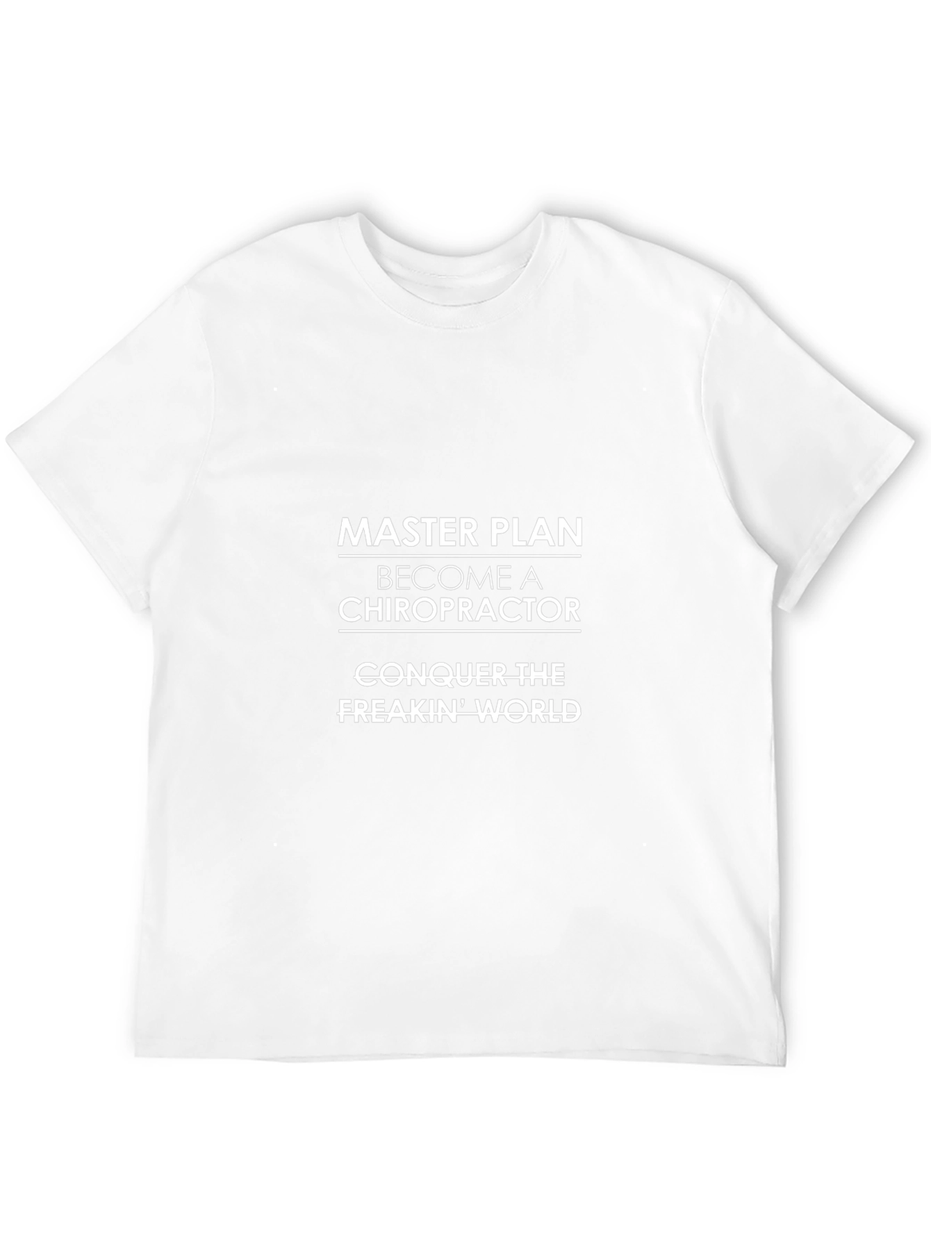 Chiropractor Master Plan Black T-Shirt