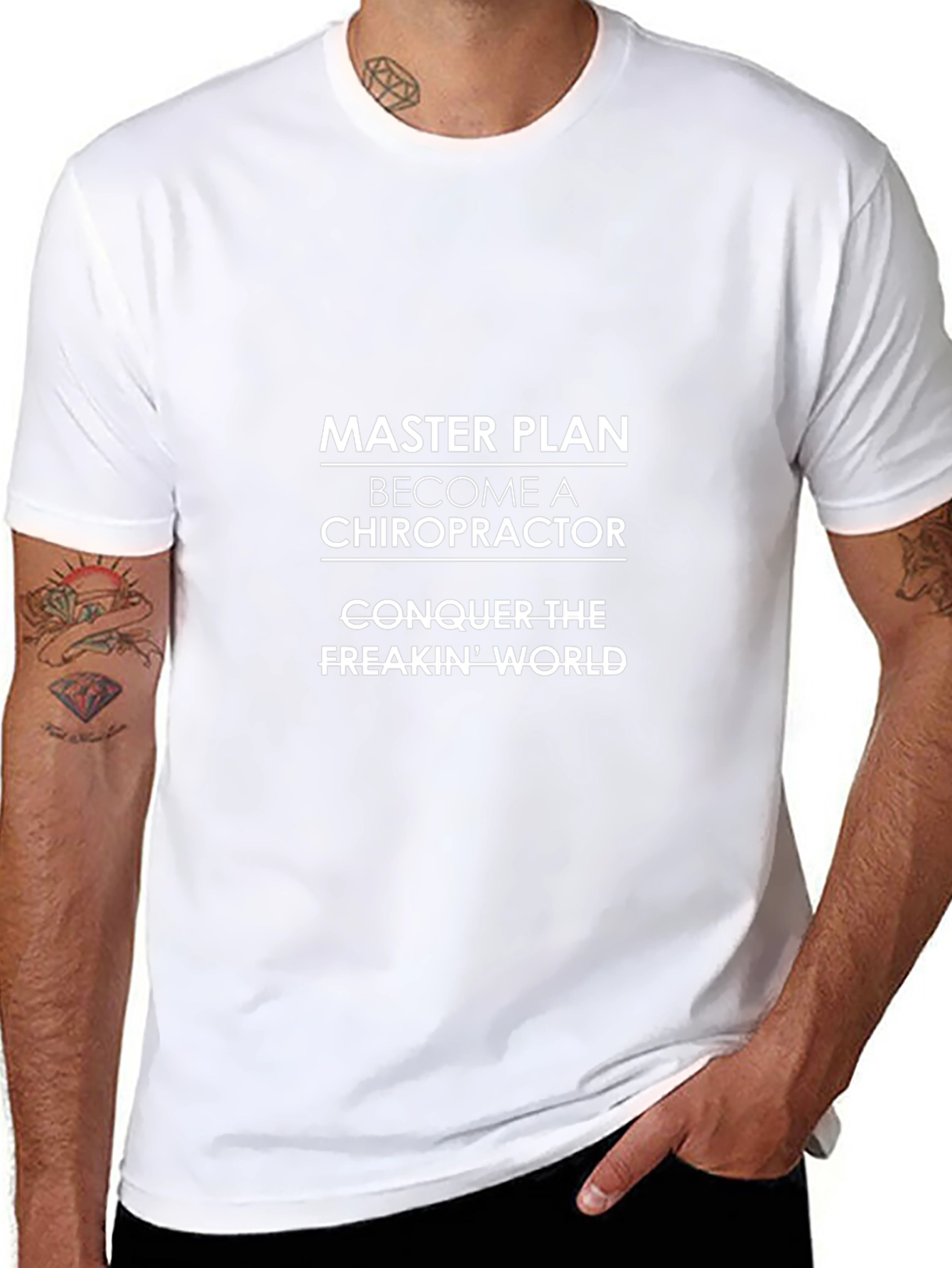 Chiropractor Master Plan Black T-Shirt