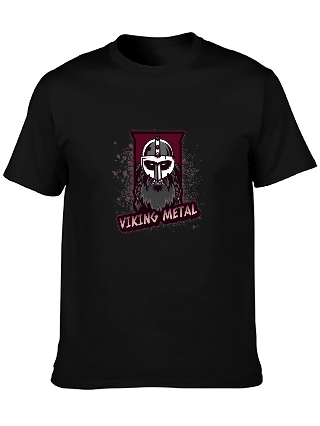 Viking Metal Graphic Tee - Black Cotton T-Shirt