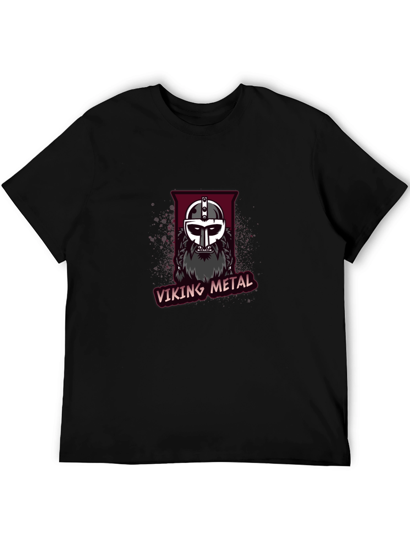 Viking Metal Graphic Tee - Black Cotton T-Shirt