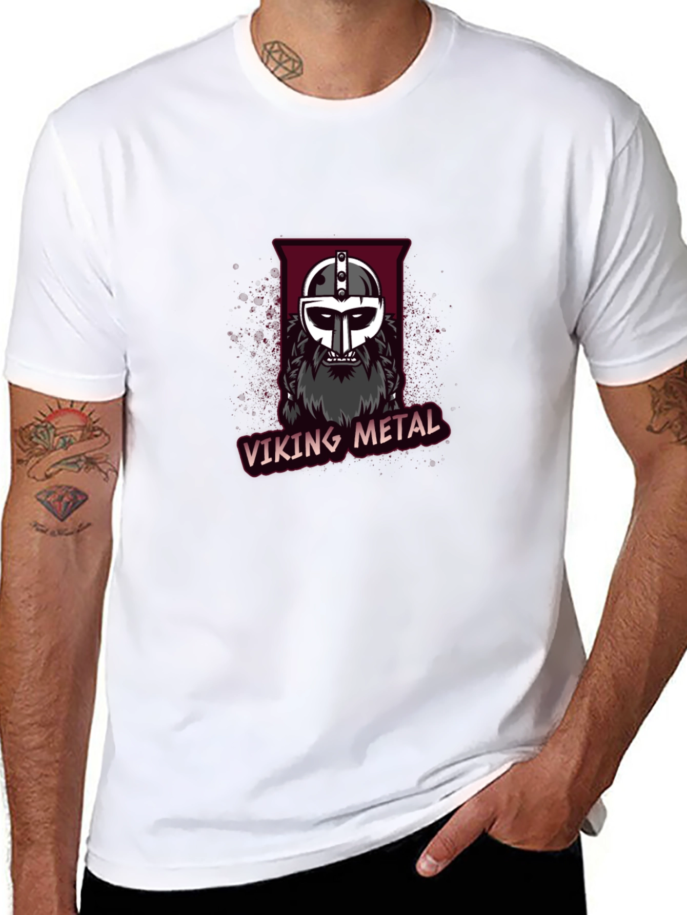 Viking Metal Graphic Tee - Black Cotton T-Shirt