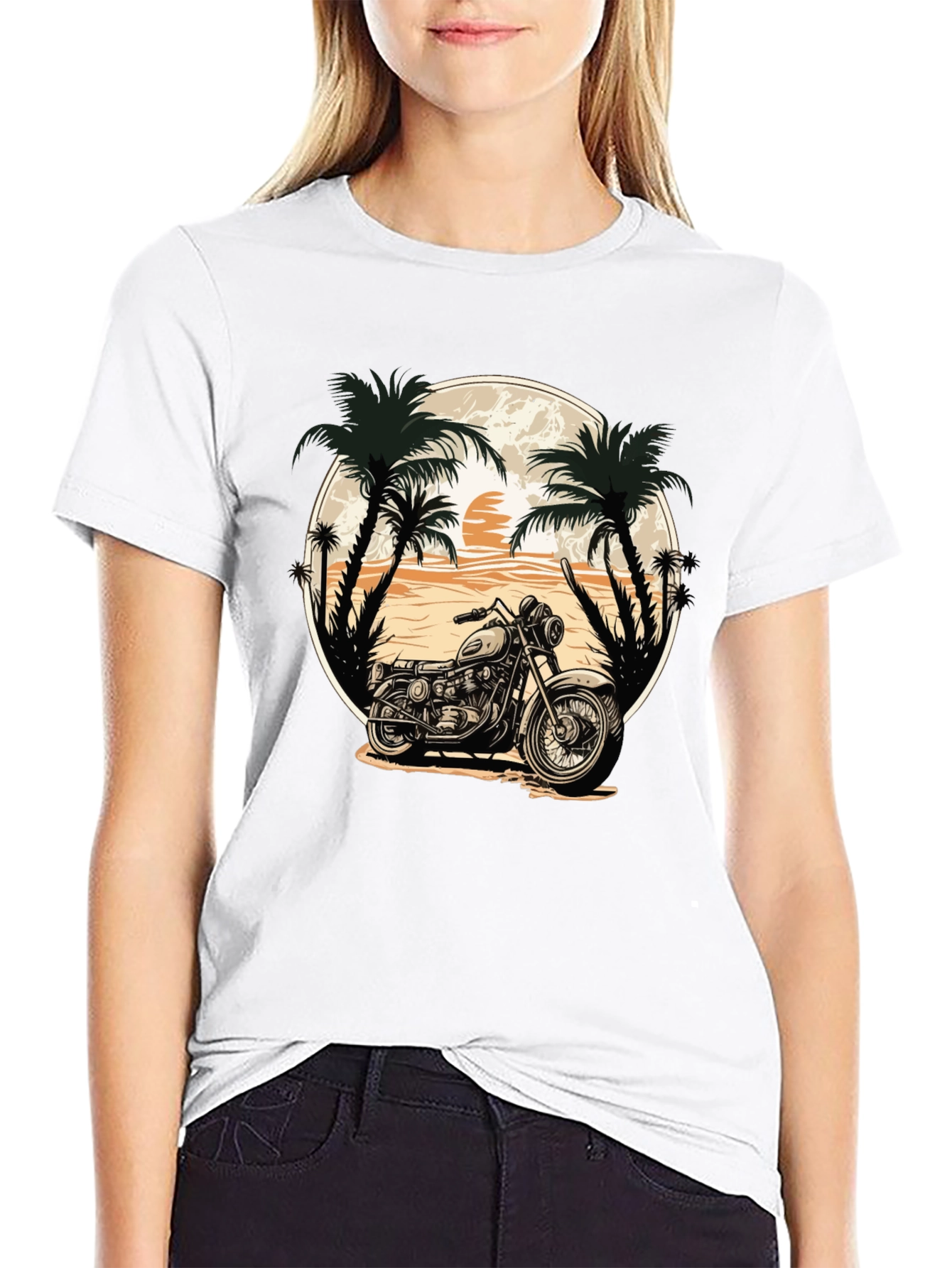 Motorcycle Beach Graphic Tee